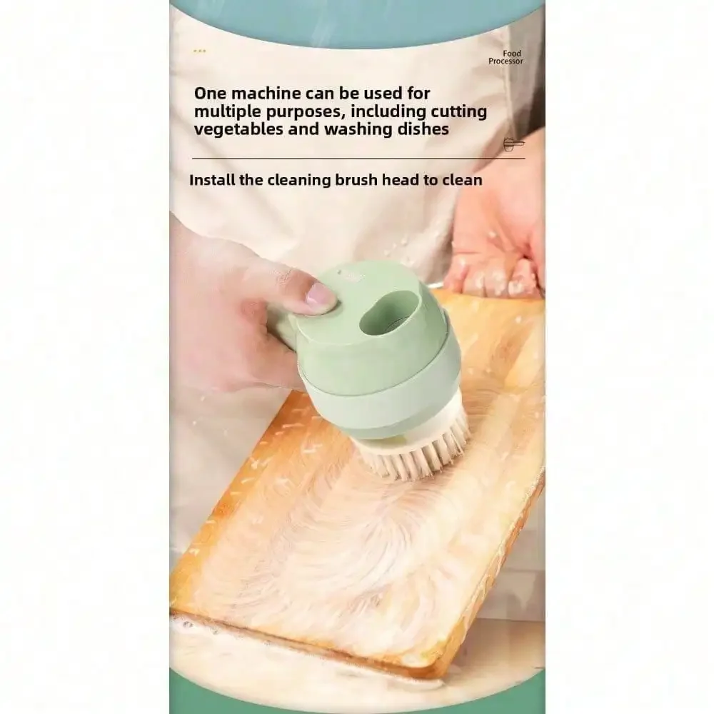Family New Multi-Functional Household Vegetable Cutter, Cooking Food Supplement Machine, New Wireless Electric Vegetable Chopper, Garlic and Meat Grinder, An Essential Helper for Home