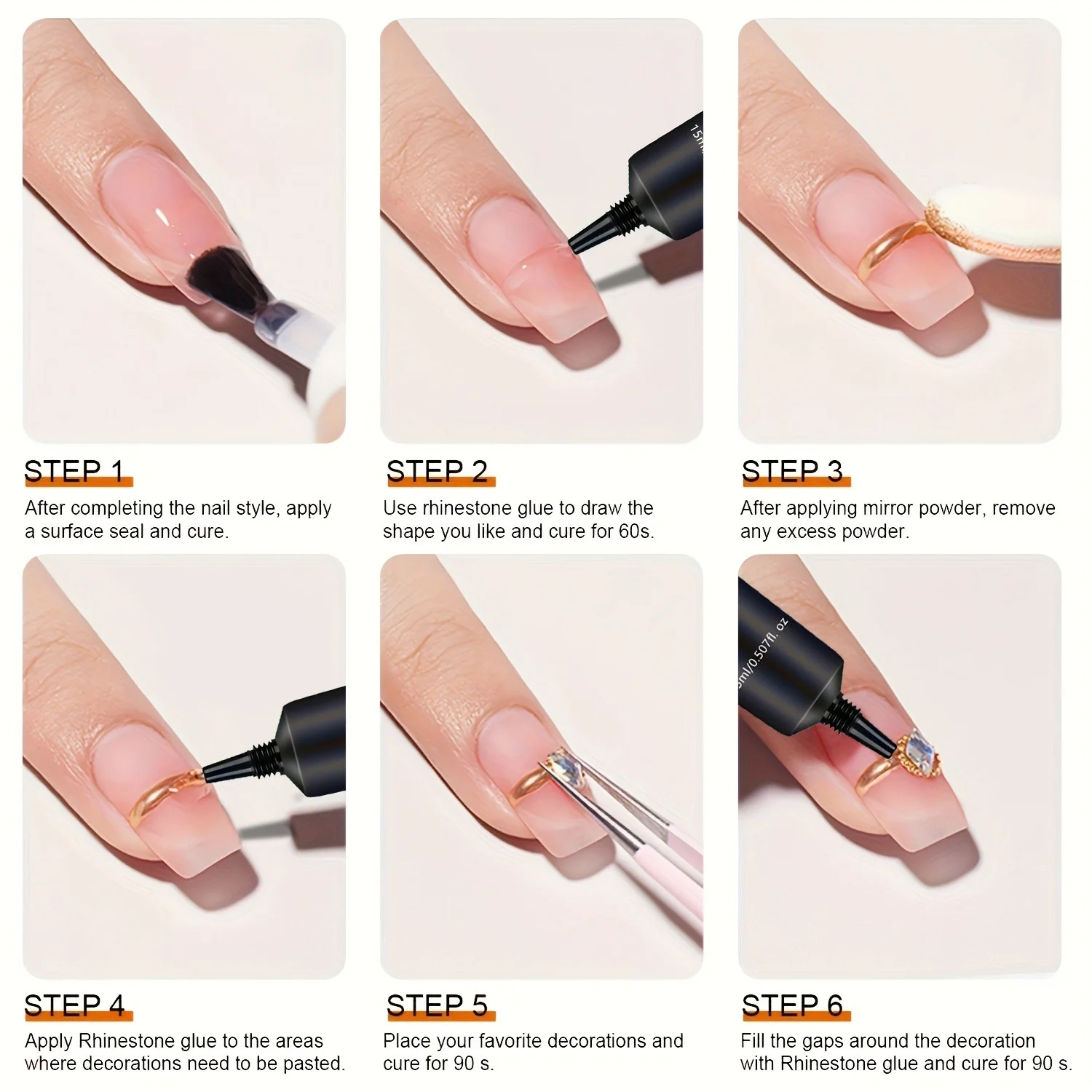 Press-on Nails Glue, Diamond Glue for Nail Accessories, Metal Jewelry Strong Adhesive, Non-dripping Press-on Nails Specialized Glue