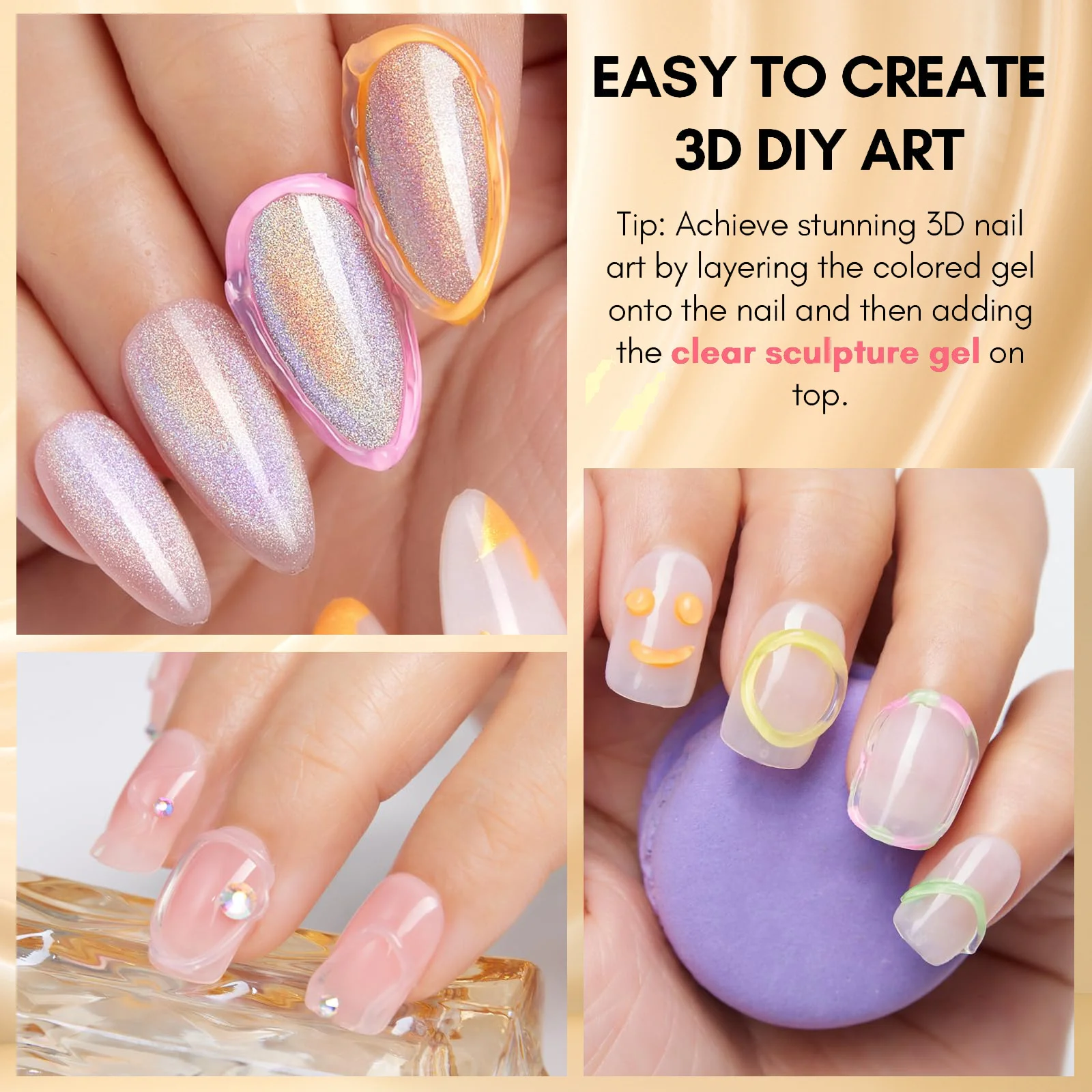 Press-on Nails Glue, Diamond Glue for Nail Accessories, Metal Jewelry Strong Adhesive, Non-dripping Press-on Nails Specialized Glue