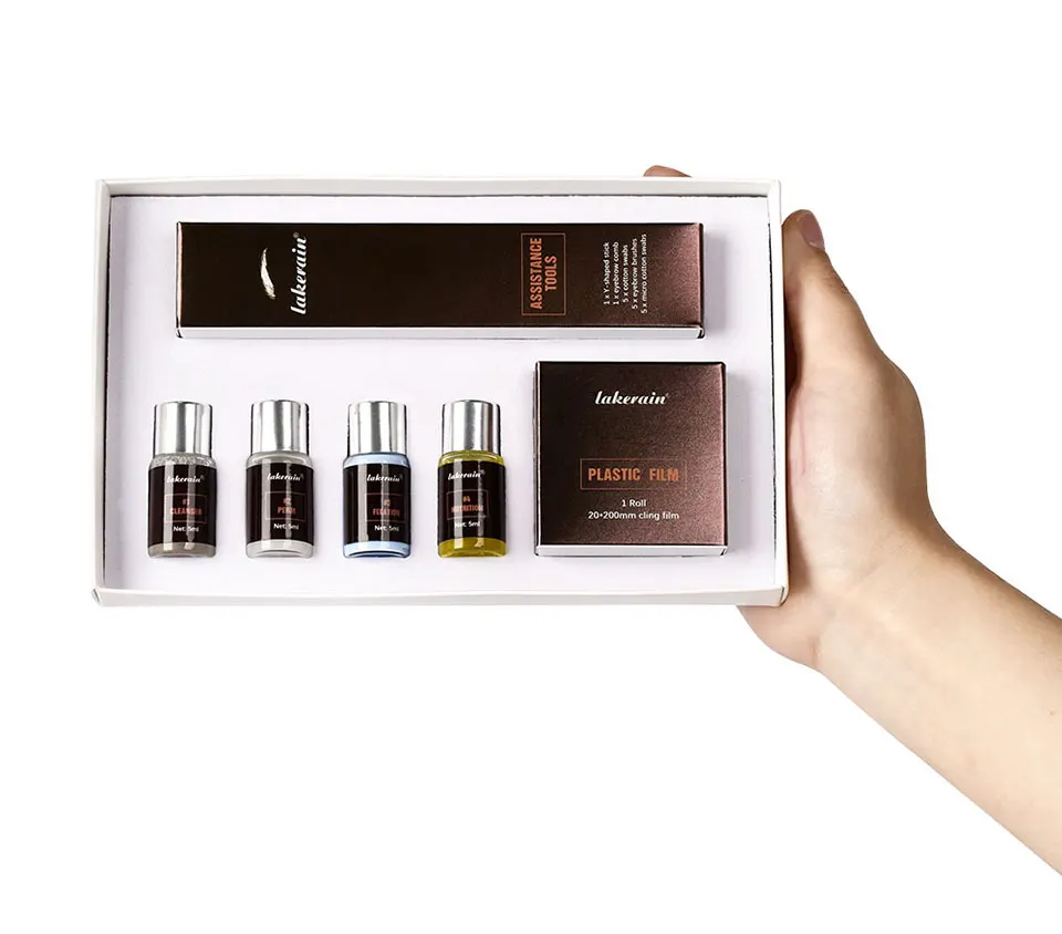 Brow Lamination Kit Semi-Permanent Brow Lift Eyebrow Perm Set Professional With Cling Film Keratin Nutrition Perming Lotion DIY Eyebrow Styling For Home Salon Use