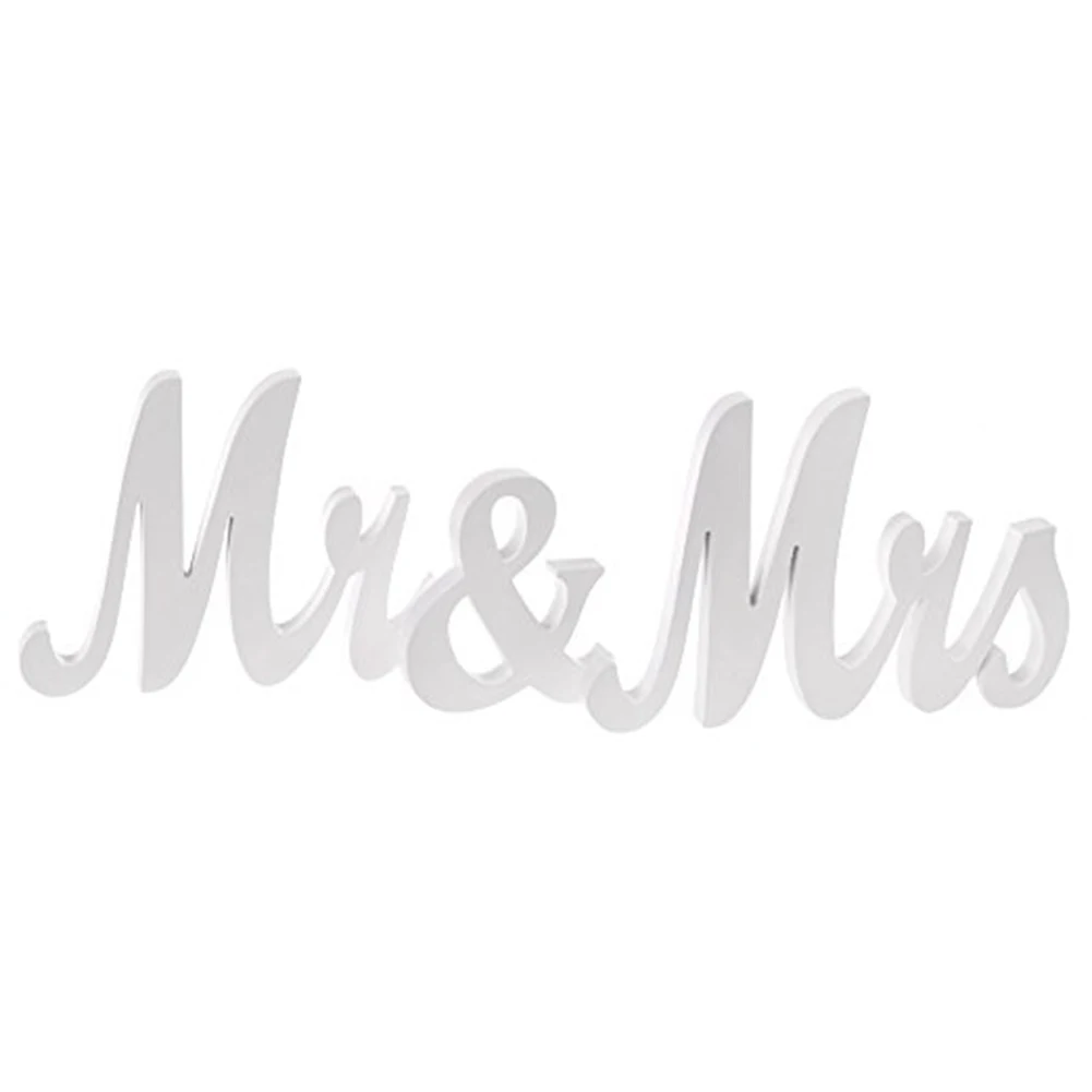 Wooden Letters Mr & Mrs Wedding Prop Anniversary Wedding Engagement Decoration Party Supplies