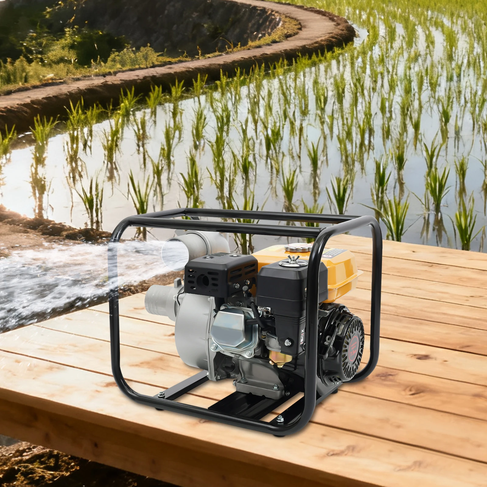 Water Transfer Pump Engine Water Pump Gasoline Powered Water Pump for Fire-Fighting Water Supply Water Drainage Garden Watering
