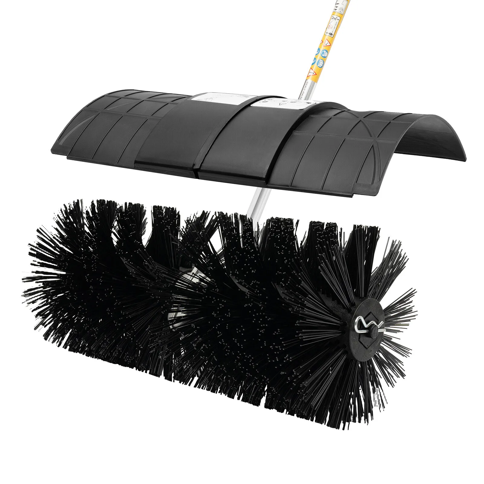 52CC 6500-8500rpm 2.3hp Multi-Purpose Handheld Sweeper Broom 2-Stroke 1-Cylinder Gas Power with Curved Baffle Quick Connector for Driveway Turf Artificial Grass Snow Clean