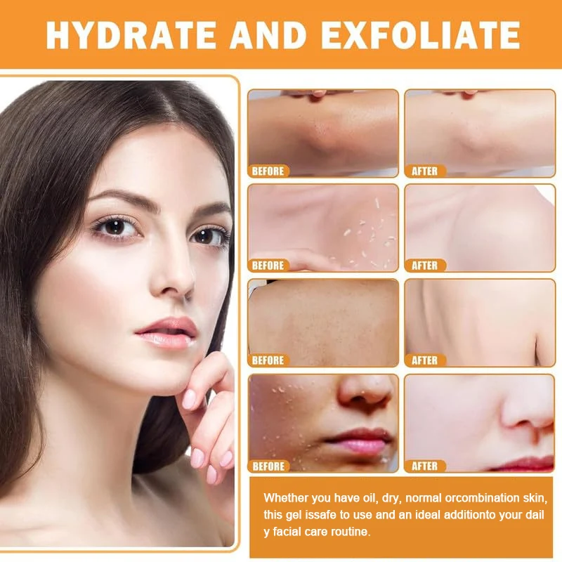 Amococo 2/4pcs Turmeric Vitamin C Exfoliating Gel 60ml Facial Peeling Gel Face Scrub Gentle Skin Care Set for Smooth Radiant Looking Skin