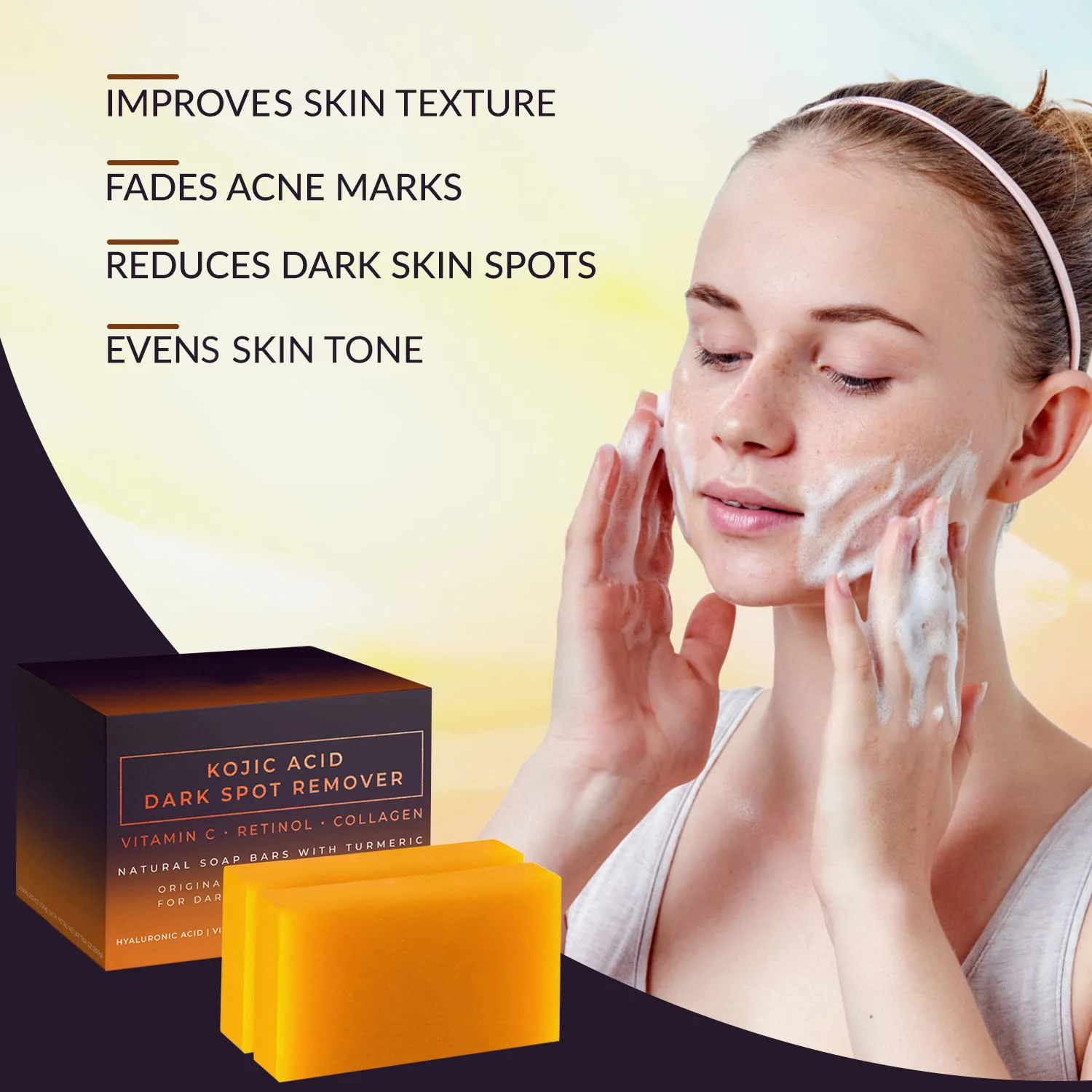 Curcumin Ginger Ready-to-Use Essential Oil Soap Cleanser Papaya Soap - Natural Skin Care