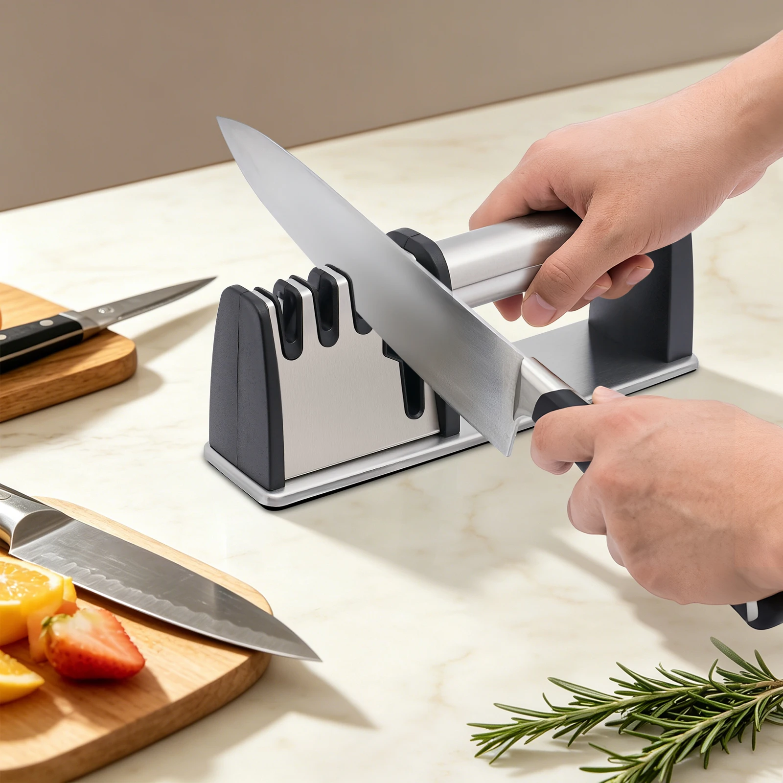 Knives Sharpener 4-In-1 Function for Chef Knives Kitchen Knives Bone Cutters Fruit Knives Scissors Bayonets