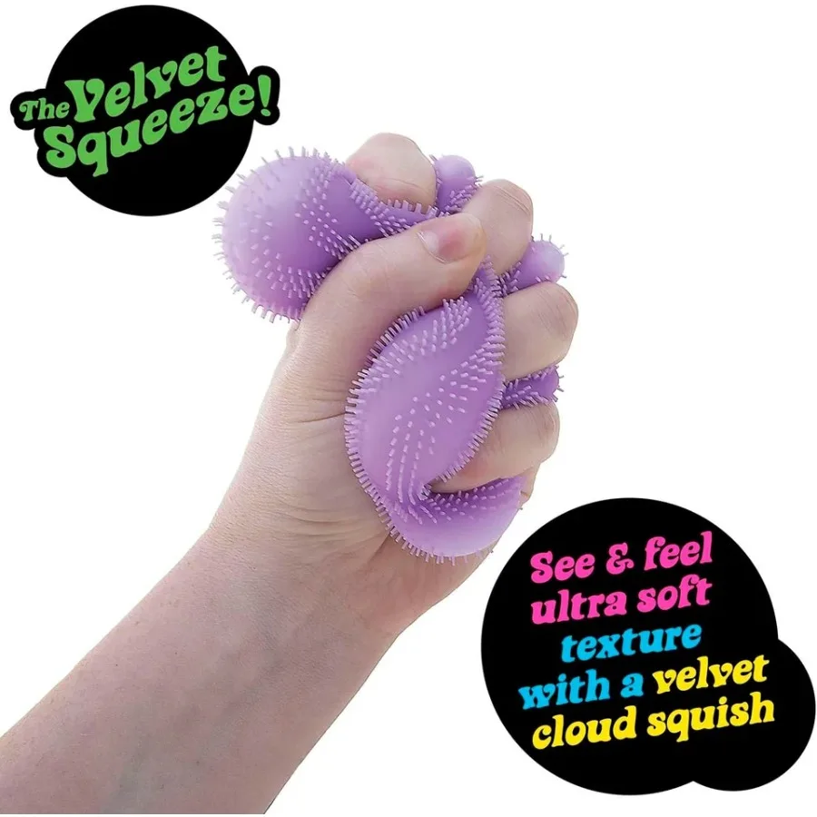 NeeDoh Fuzz Ball Blind Box Series, Soft Stress Relief Fuzzy Ball, Desktop Ornament Fun Squishy Toy for Pressure Relief
