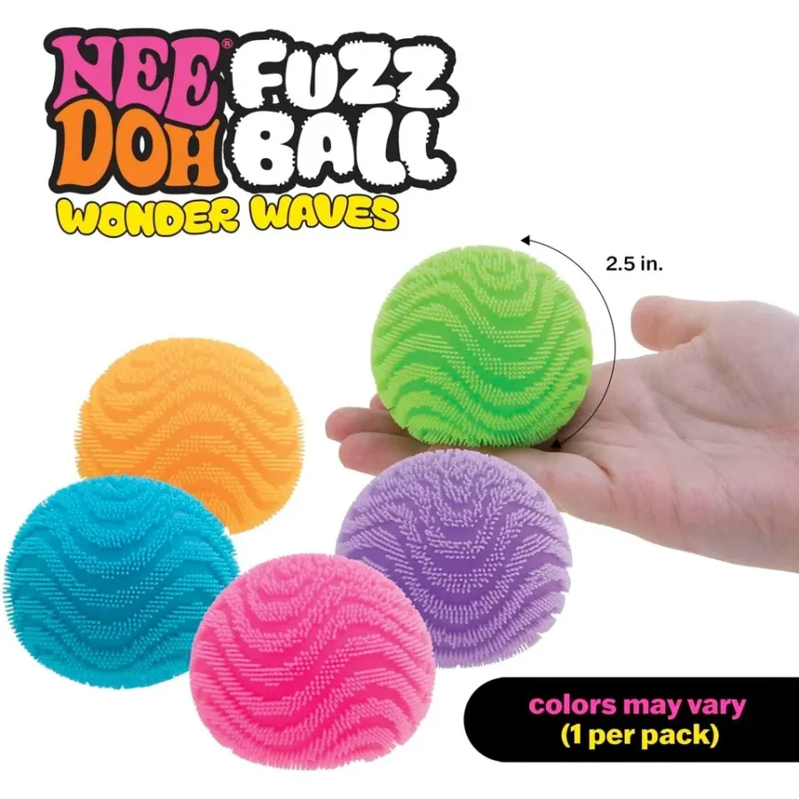 NeeDoh Fuzz Ball Blind Box Series, Soft Stress Relief Fuzzy Ball, Desktop Ornament Fun Squishy Toy for Pressure Relief
