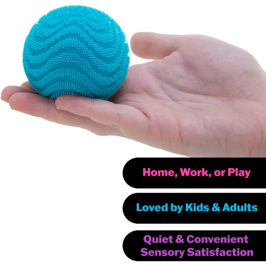 NeeDoh Fuzz Ball Blind Box Series, Soft Stress Relief Fuzzy Ball, Desktop Ornament Fun Squishy Toy for Pressure Relief