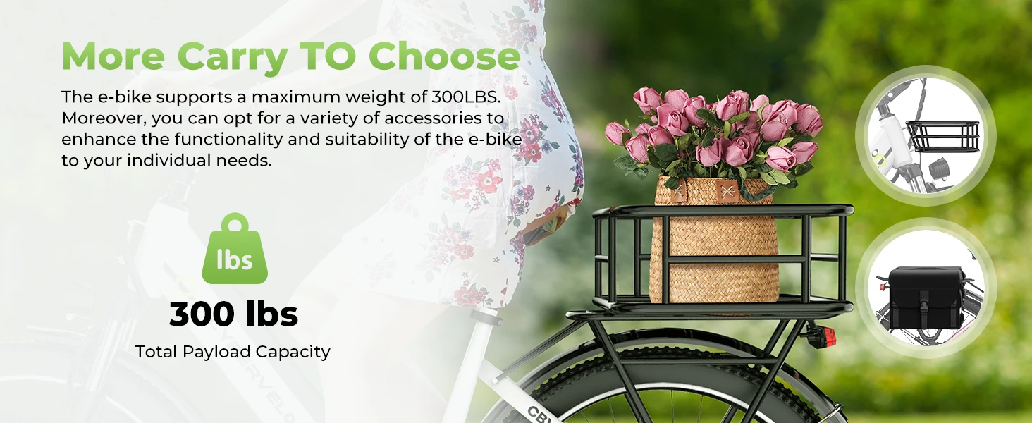 Cybervelo EK2 1000W Peak Electric Bike for Adults 26" 7-Speed Removable Battery Ebike Up to 80 Miles Range Commuter Electric Bicycle for Beach Snow Men Women