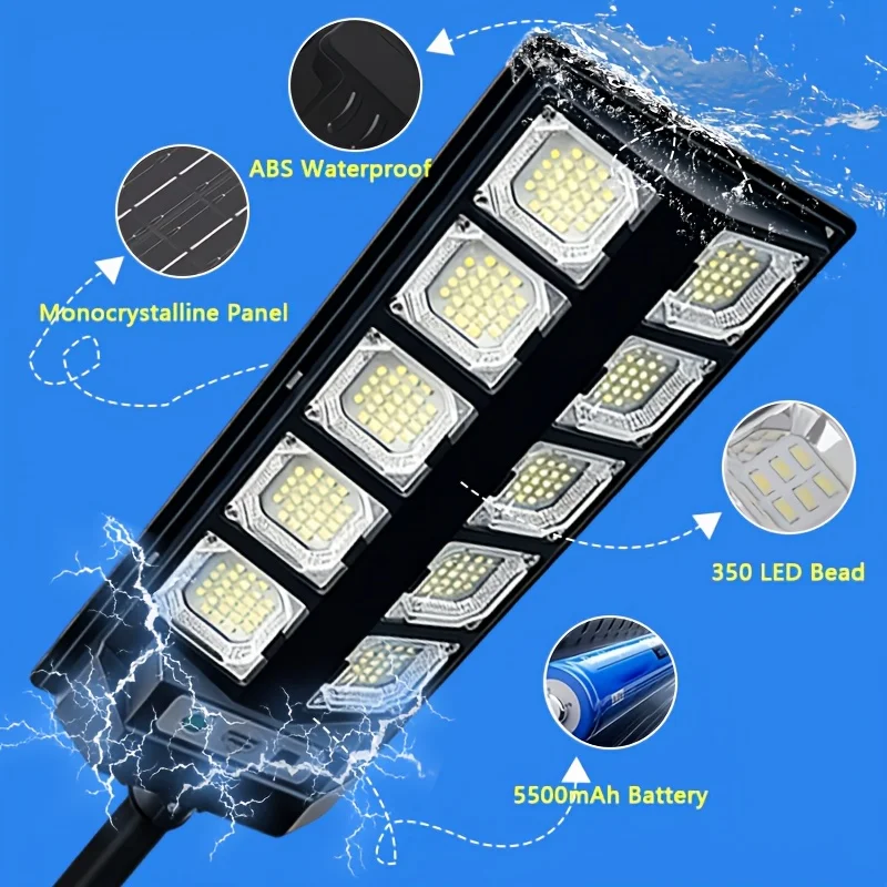 Outdoor High Brightness Solar Security Light, Motion Sensor Auto On, Design, Multiple Sizes, Cordless Solar Lighting for Street, Garden, Garage & Parking Lot, Suitable for Gifting