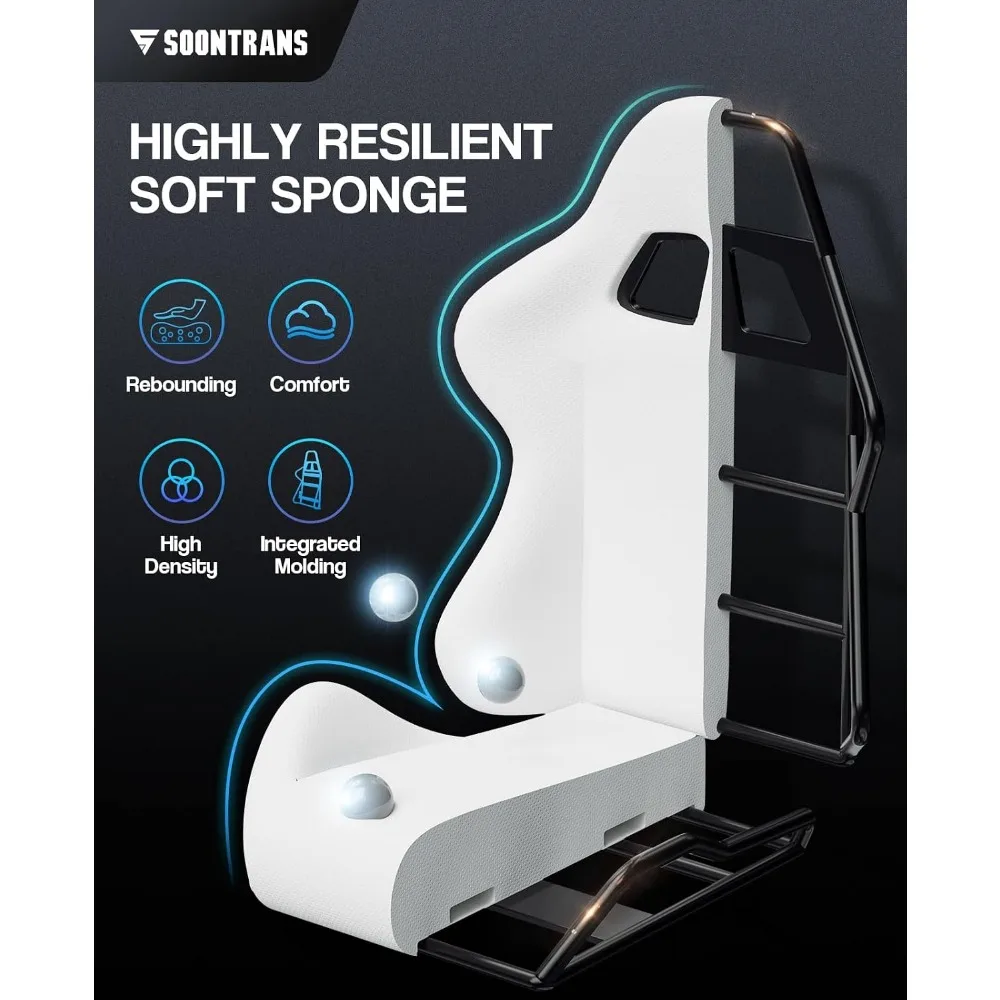 Ergonomic Gaming Chair with Footrest and Lumbar Support