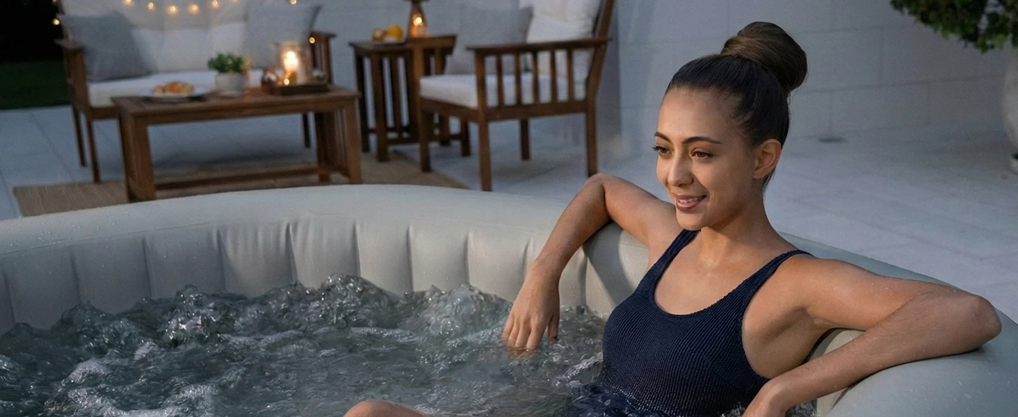 Bestway SaluSpa Hot Springs Inflatable Spa for 4-6 People, 140 AirJets, EnergySense Thermal Insulation, Smart WiFi App Control
