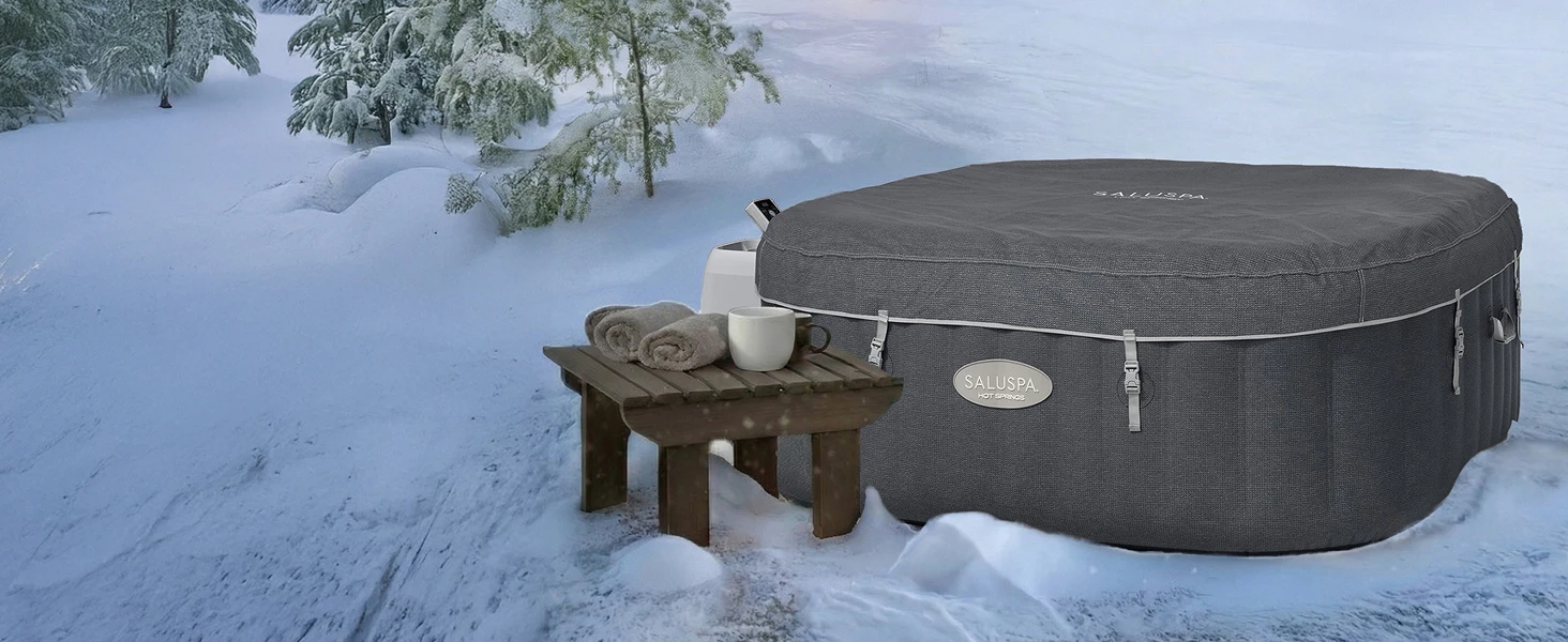 Bestway SaluSpa Hot Springs Inflatable Spa for 4-6 People, 140 AirJets, EnergySense Thermal Insulation, Smart WiFi App Control