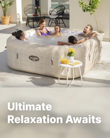 Bestway SaluSpa Hot Springs Inflatable Spa for 4-6 People, 140 AirJets, EnergySense Thermal Insulation, Smart WiFi App Control