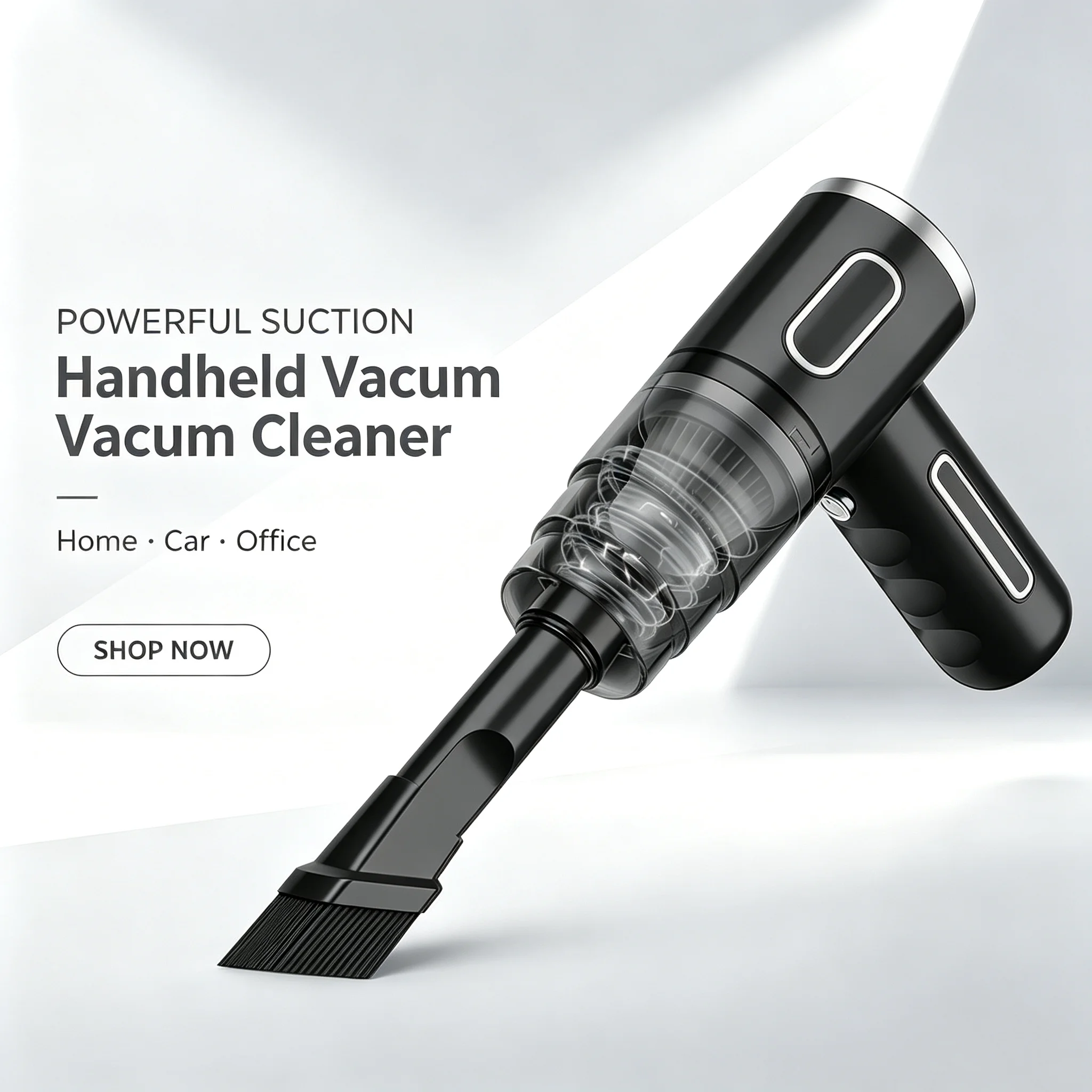 Wireless Handheld Car Vacuum Cleaner, Ergonomic Handheld Design Mini Cordless Vacuum, 3500Pa Strong Suction Car Home Dual Purpose Vacuum with LED Light, Rechargeable Compact Vacuum for Car Sofa Keyboard Pet Hair Corner Dust Deep Cleaning