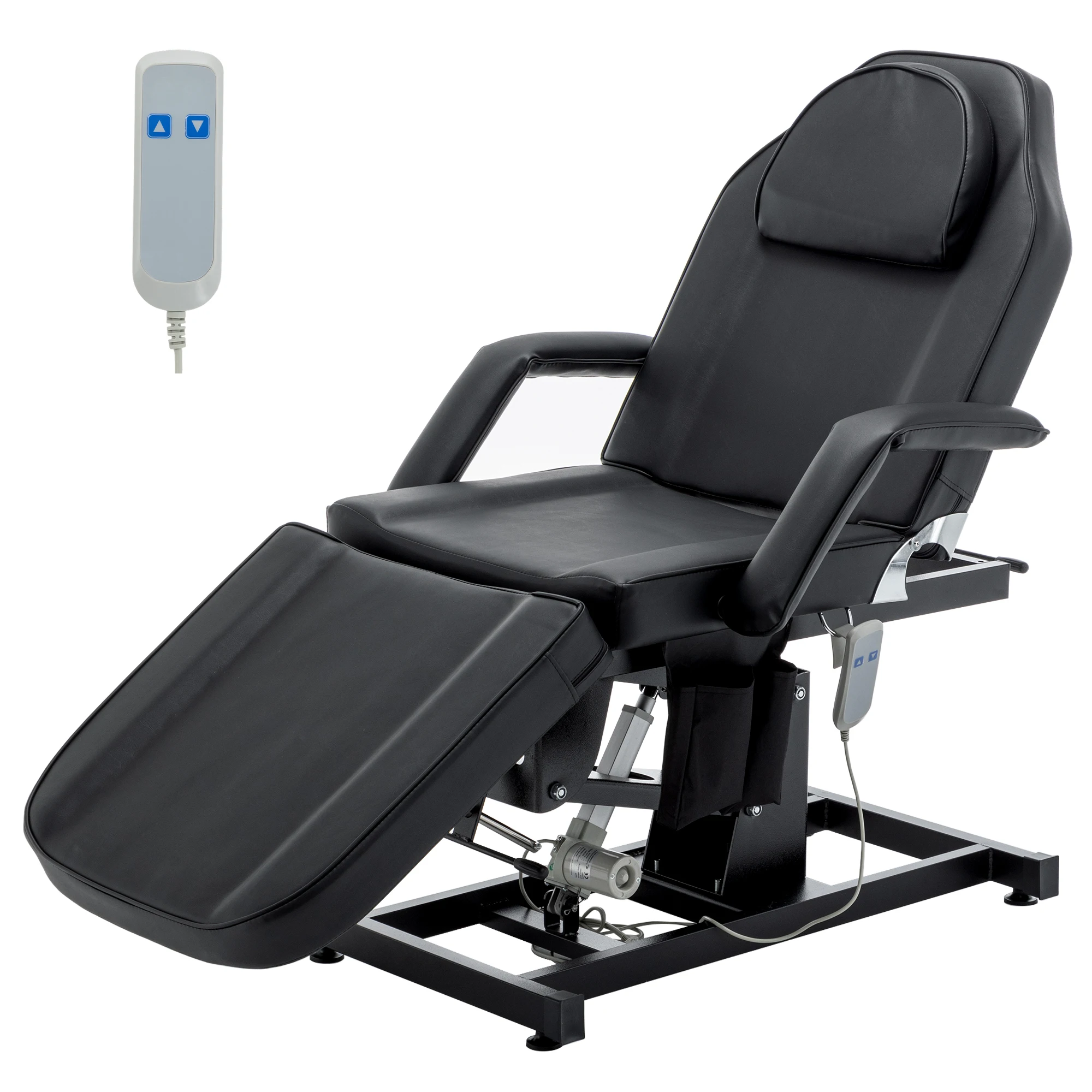 Electric Height Adjustable Massage Table 3-Section Folding,Professional Electric Lift Treatment Bed with Reclining Backrest & Headrest,Sturdy Steel Frame Beauty Treatment Couch, Beauty Spa Lash Bed for Eyelash Extensions Salon Equipment Barber Chair Salo