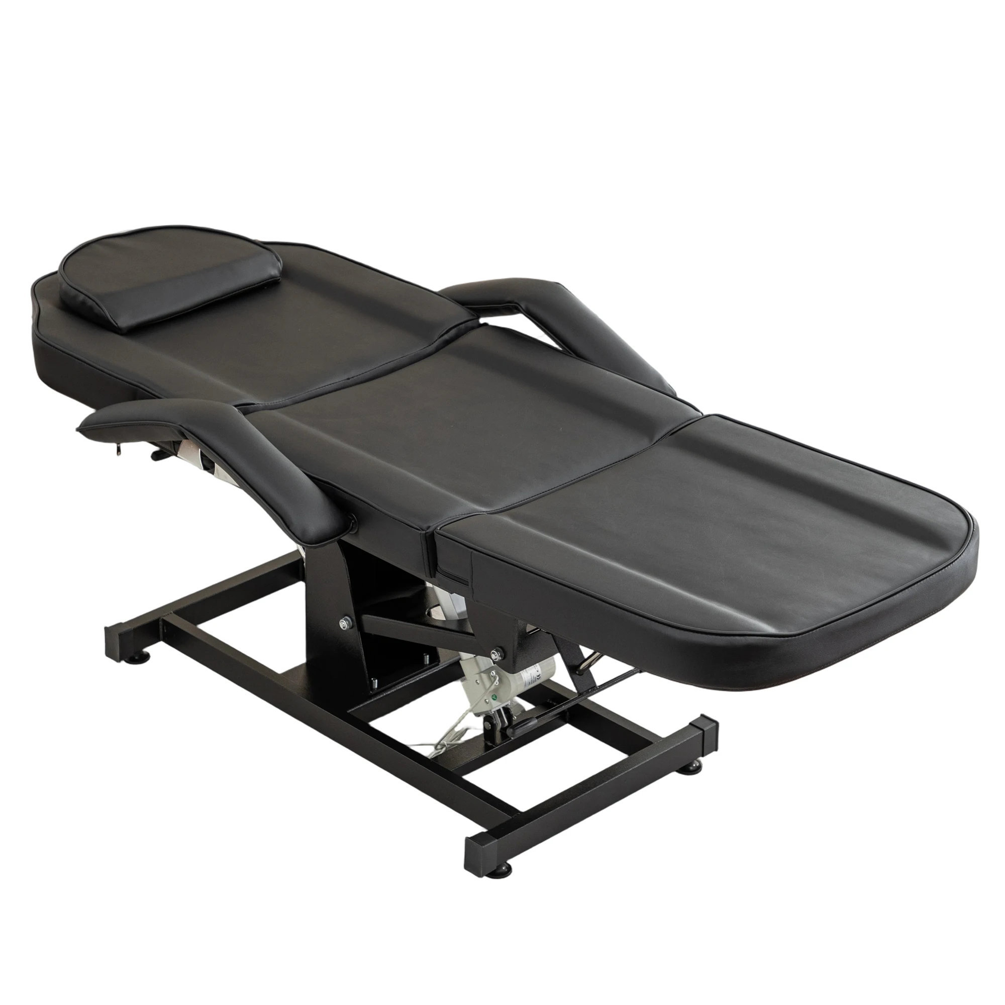 Electric Height Adjustable Massage Table 3-Section Folding,Professional Electric Lift Treatment Bed with Reclining Backrest & Headrest,Sturdy Steel Frame Beauty Treatment Couch, Beauty Spa Lash Bed for Eyelash Extensions Salon Equipment Barber Chair Salo