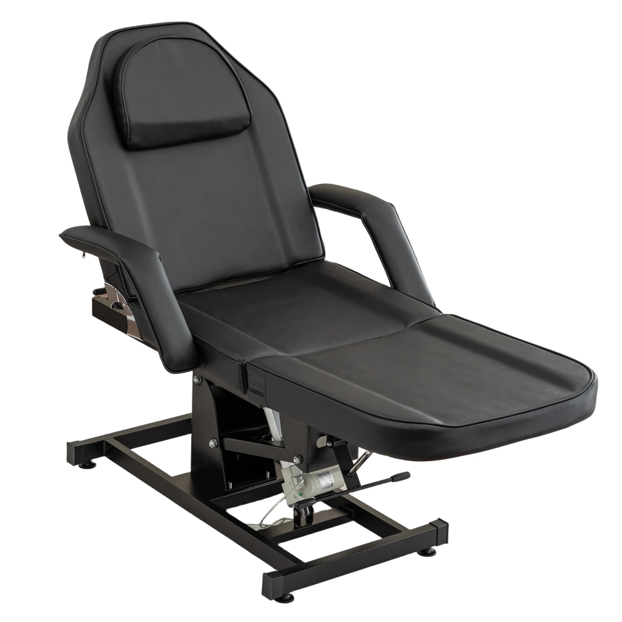 Electric Height Adjustable Massage Table 3-Section Folding,Professional Electric Lift Treatment Bed with Reclining Backrest & Headrest,Sturdy Steel Frame Beauty Treatment Couch, Beauty Spa Lash Bed for Eyelash Extensions Salon Equipment Barber Chair Salo