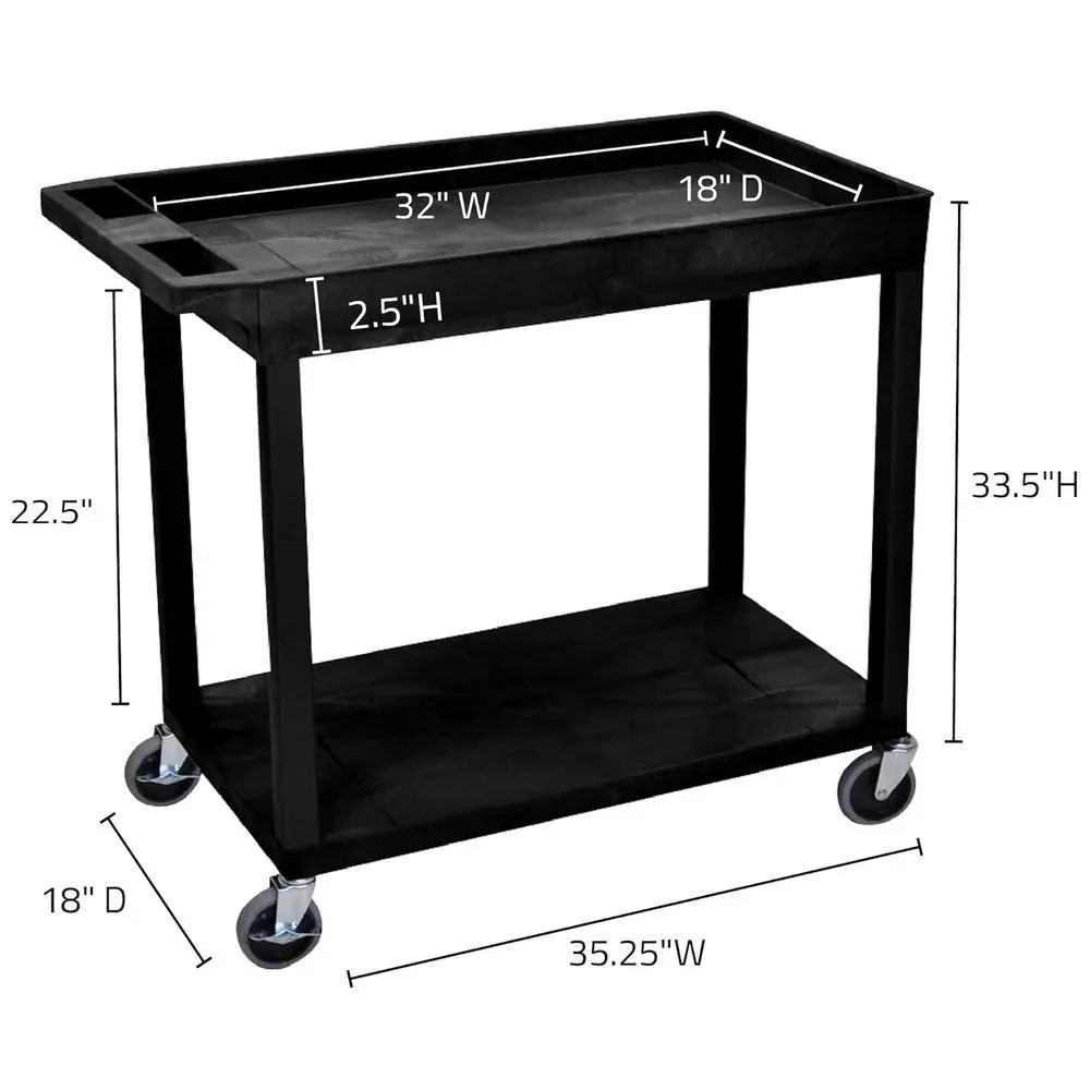 EC12-B 32" x 18" Cart - One Tub/One lat Shel