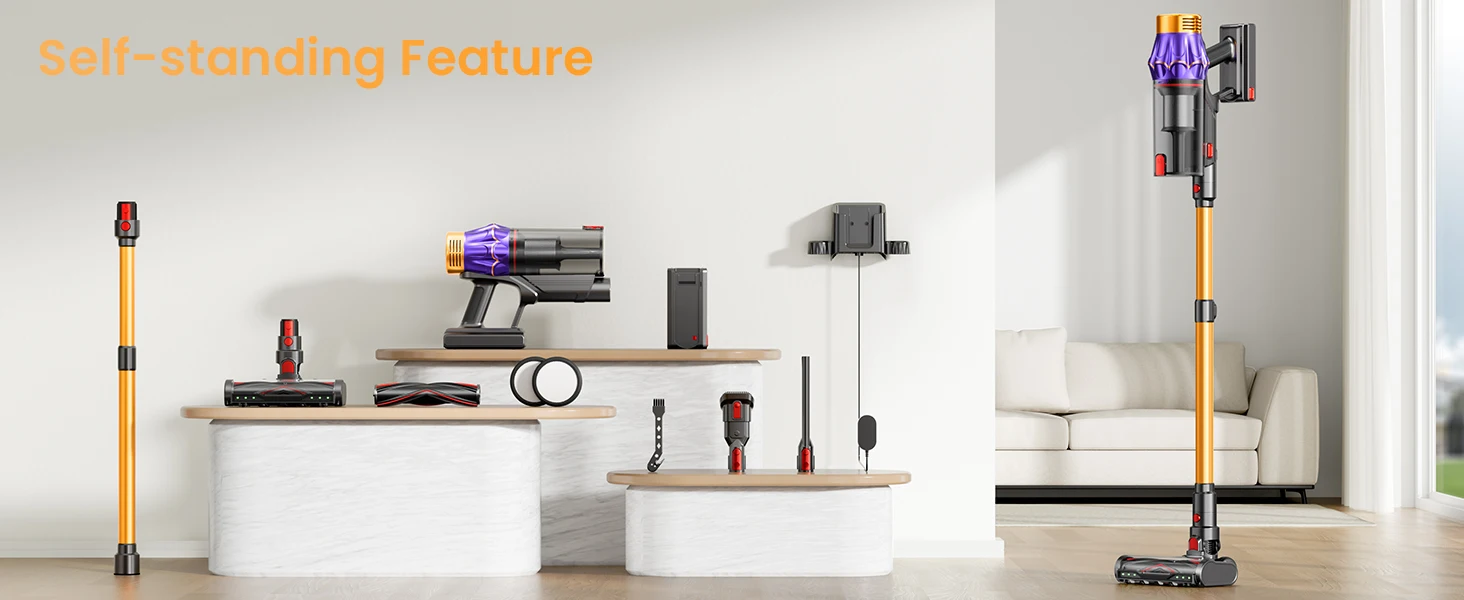 M9/Y9 NEW 80KPA 850W 80000PA Ultra-Strong Cordless Vacuum Cleaner 90 Min Long Runtime Removable Battery 6X4000mAh Smart Display