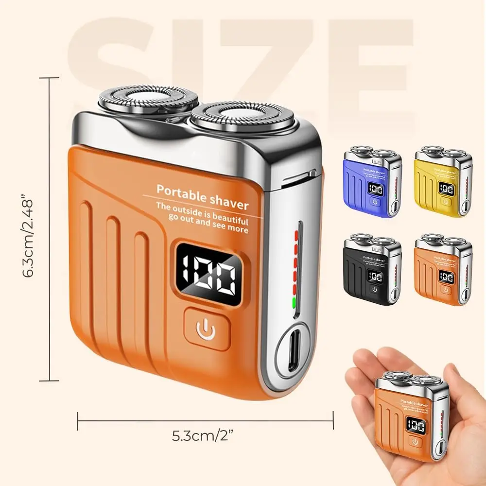 Electric Shaver with Smart LED Display, 9000 RPM Motor, 180 Days Standby, Waterproof Body, 1-Hour Quick Charge, Portable