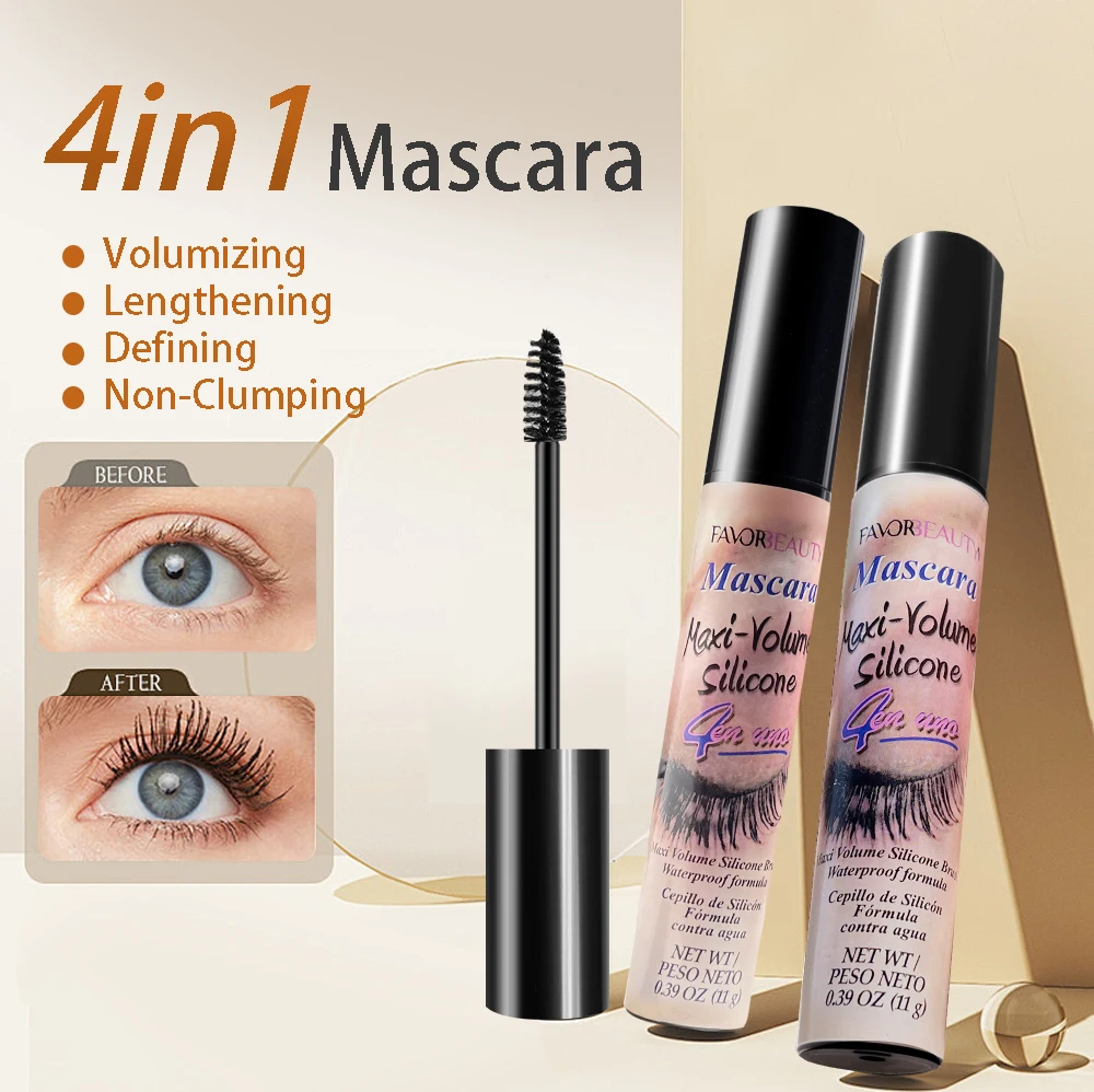 3-Pack Volumizing Mascara Set Includes Three Different Brush Heads, Waterproof, Long-Lasting, Creates Thicker Lashes.