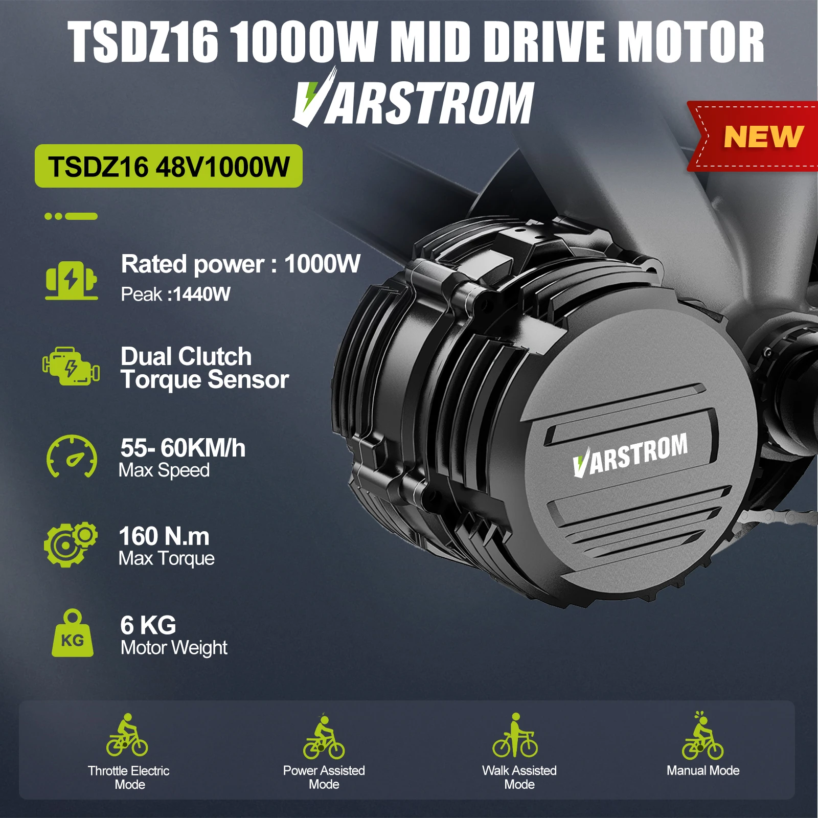 [USA Stock ] Tongsheng 750W TSDZ8 TSDZ16 1000W TSDZ2B 250W 500W Mid Drive Motor Torque Sensor EBike kits Conversion Bike Engine