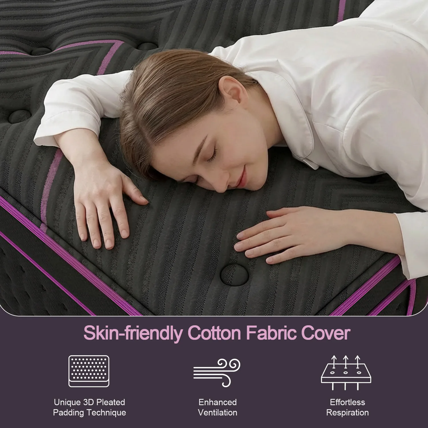 Medium Firm Hybrid Mattress in a Box 12/14 Inch Gel Memory Foam Pocket Spring Fiberglass-Free Cooling Motion Isolation
