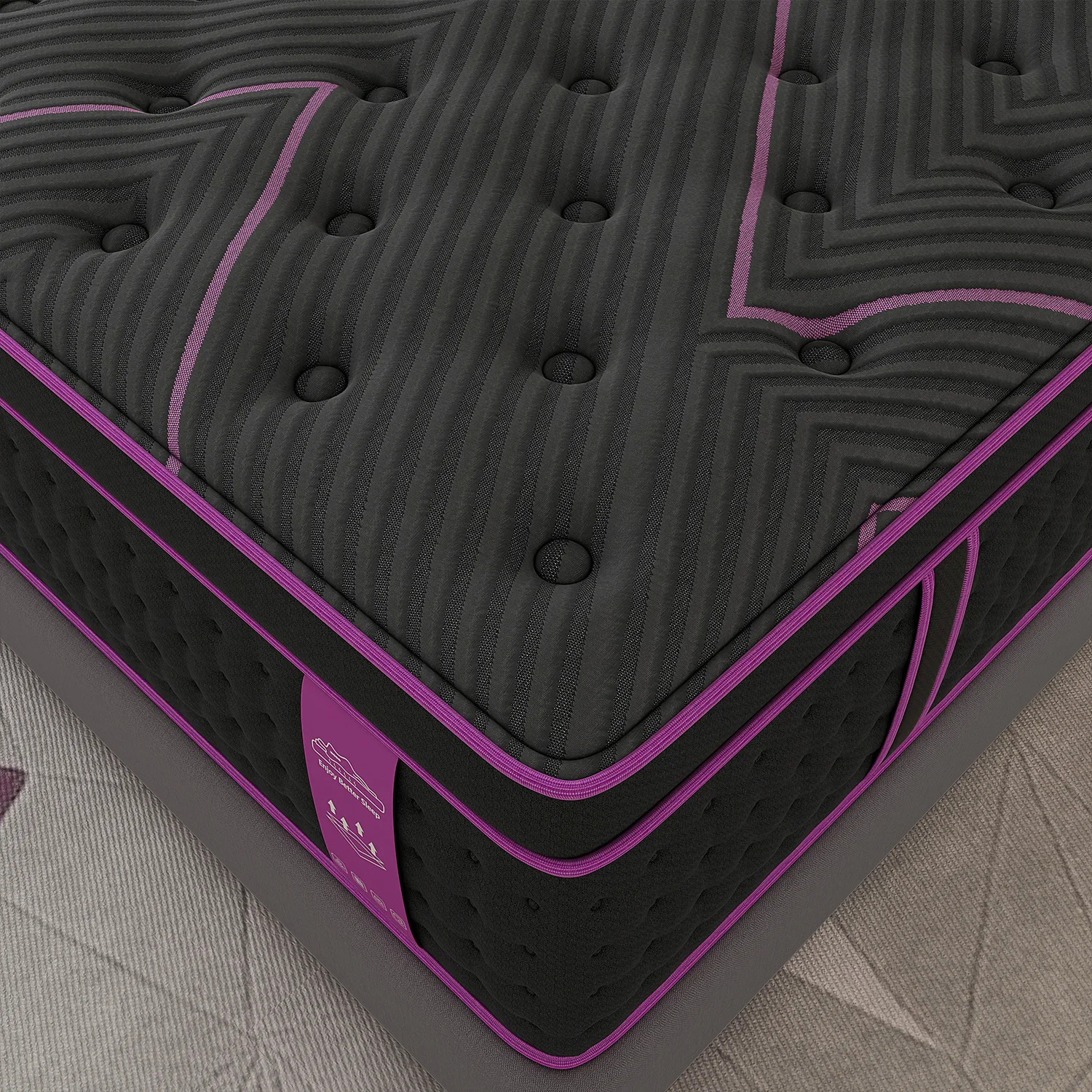 Medium Firm Hybrid Mattress in a Box 12/14 Inch Gel Memory Foam Pocket Spring Fiberglass-Free Cooling Motion Isolation