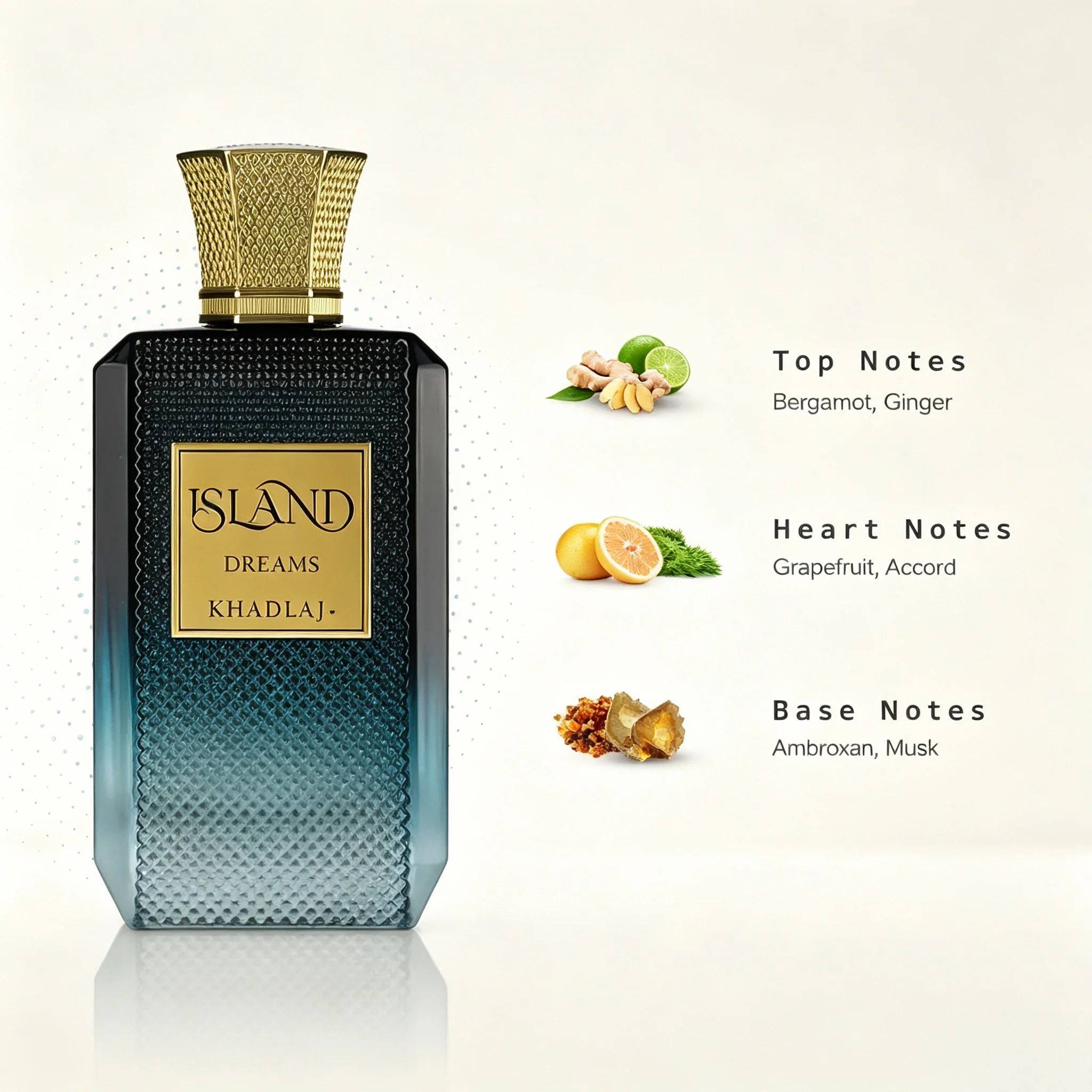 Khadlaj Island Dreams Unisex Perfume Fresh Aquatic & Citrus Fragrance Elegant Gift for All