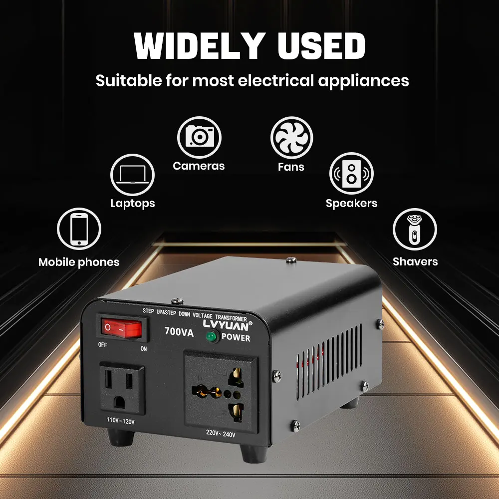 LVYUAN 700W/3500W/6000W Voltage Transformer AC 110V to 220V Or 220V to 110V Step Up&Down Converter US Standard Power Cord