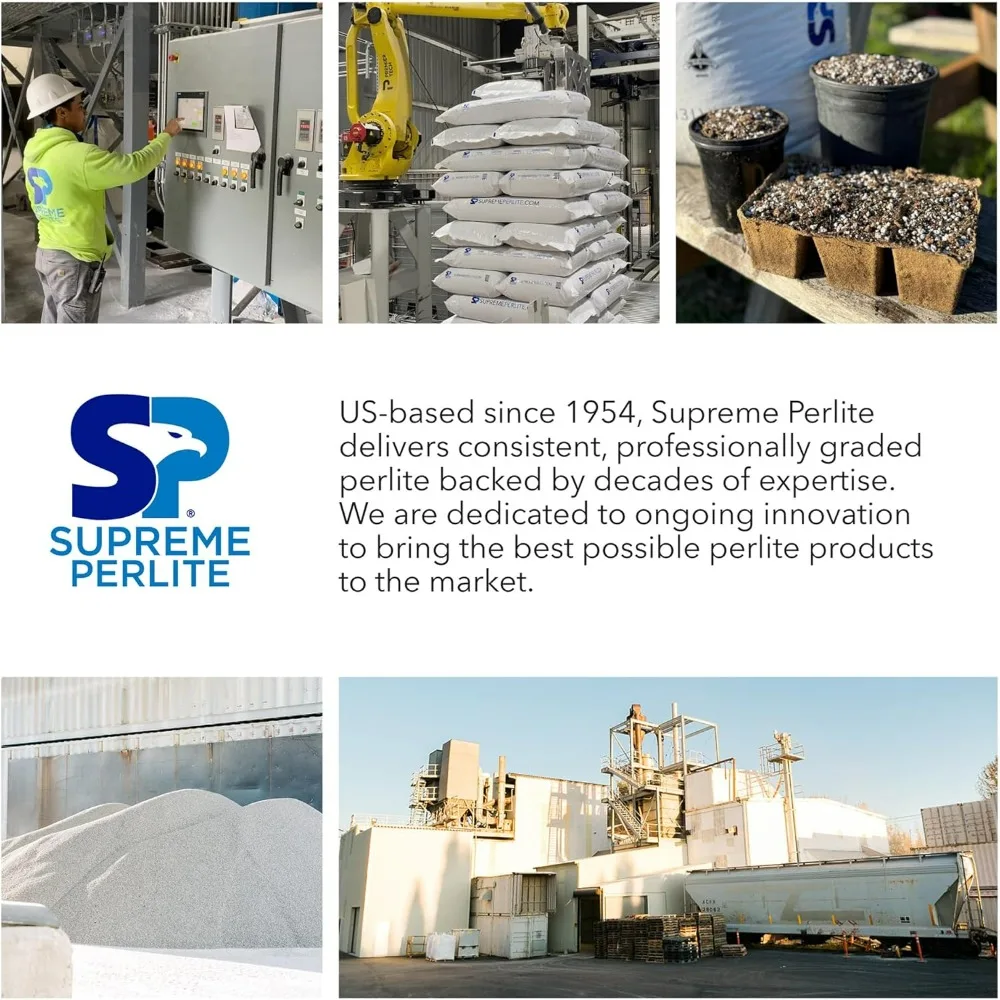 Supreme Perlite Coarse Horticultural Perlite 4 Cu Ft, Soil Aeration Potting Mix, Natural Growing Media for Indoor Outdoor Plants