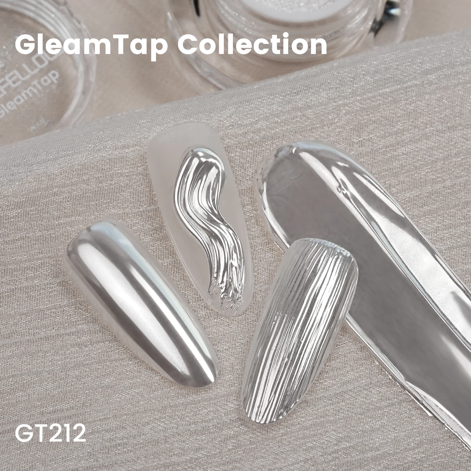 New YOKEFELLOW GleamTap Cushion Aurora Chrome Nail Powder Mermaid Aurora Effect Nail Art Glitter Decoration for Home DIY Salon