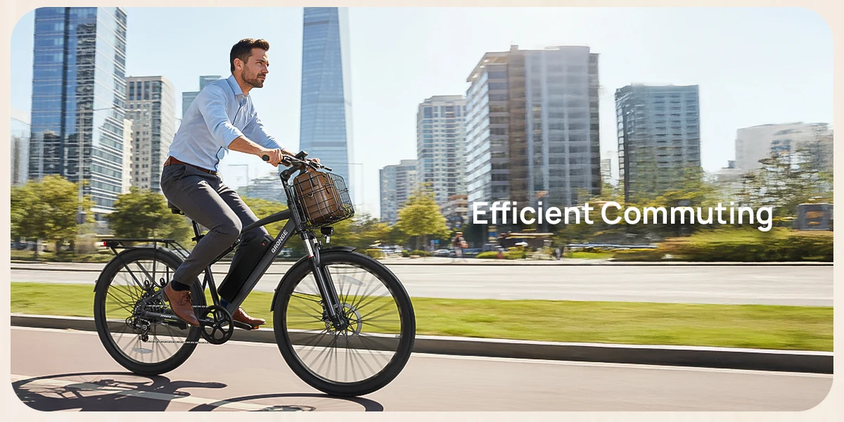 QRONGE Zephyr Electric Bike for Adults 1000W Peak Motor 486Wh Battery Mountain Electric Bicycle 26'' Tire Full Suspension E-bike