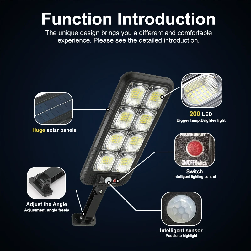 FAMCDC Solar Lights Wall Lamp With Motion Sensor Outdoor Waterproof Lamp for Garden Courtyard Backyard Pathway Street Light