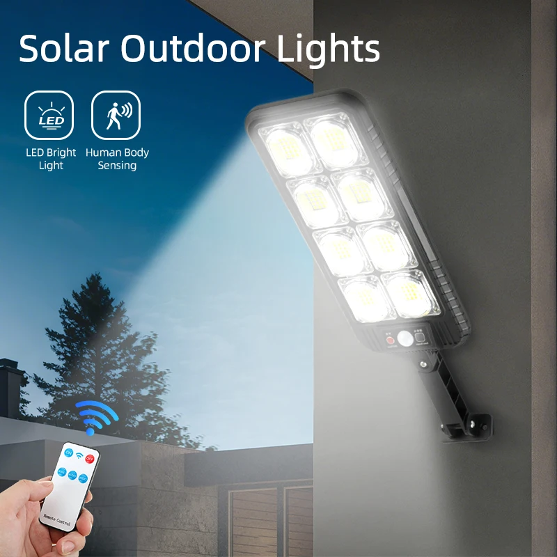 FAMCDC Solar Lights Wall Lamp With Motion Sensor Outdoor Waterproof Lamp for Garden Courtyard Backyard Pathway Street Light