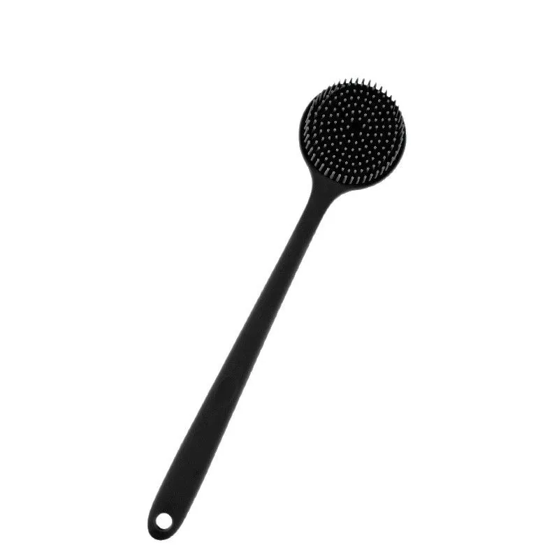 4-piece bath brush set Soft silicone bath brush with non-slip handle, easy to clean and rinse, perfect for use in the bath