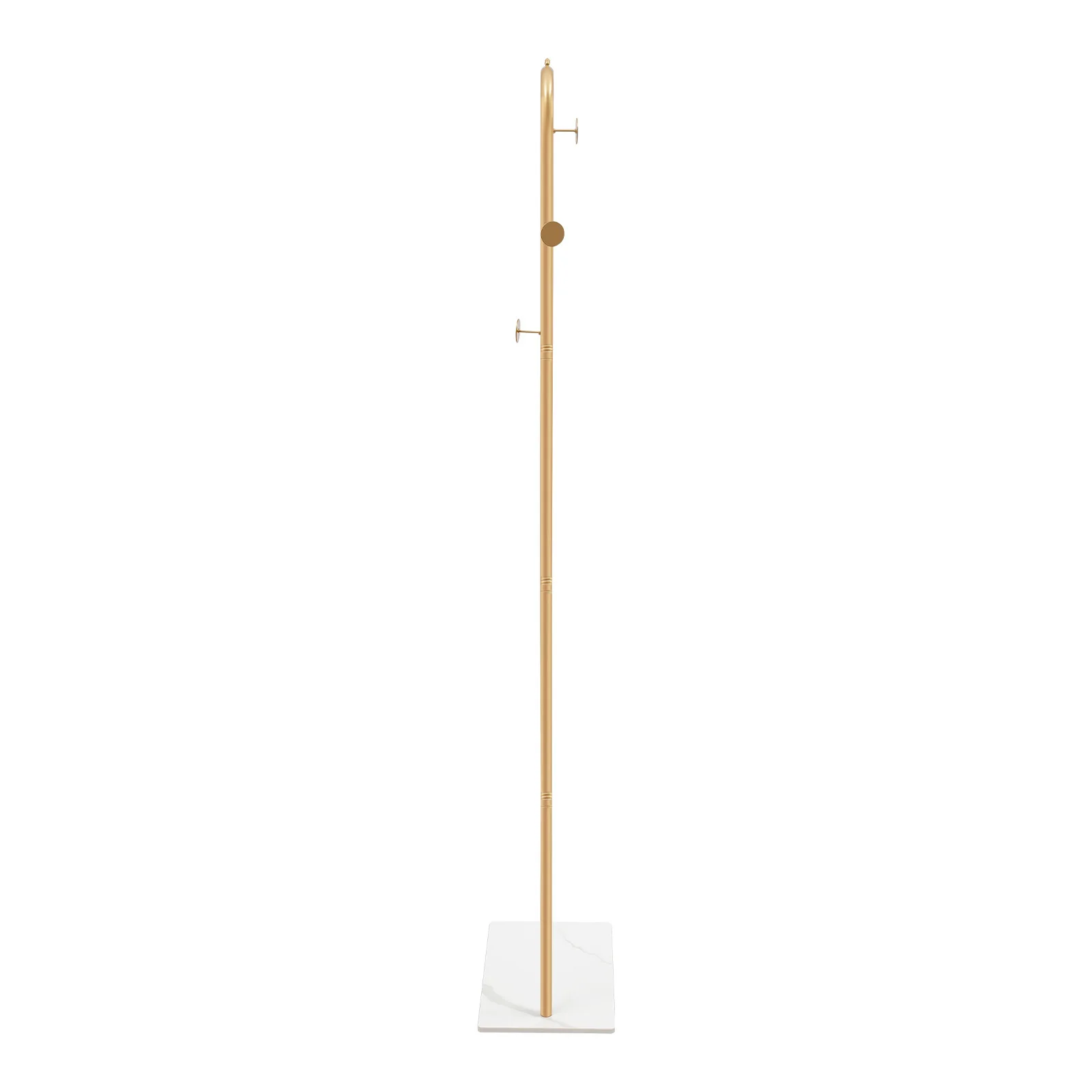 L-shape Coat Rack 170cm/66.93in, Freestanding Classic Gold Coat Rack 3 Hooks, for Hallways, Bedrooms, Living Rooms, Bathrooms