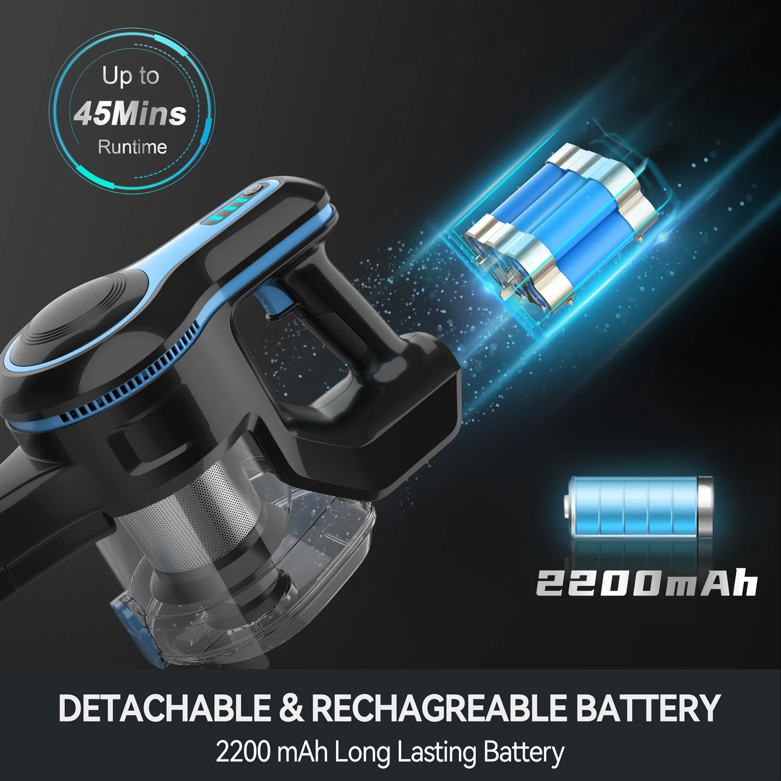 N5T Cordless Vacuum Cleaner Original Battery Accessories for Wireles Vacuum Cleaners Battery for Model N5T/N520 Vacuum Cleaners