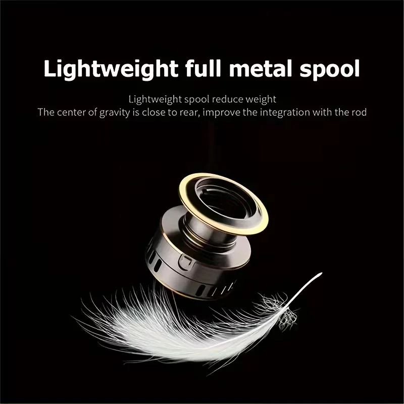 1pc Fishing Reel with a Spinning Wheel, Aluminum Alloy Wire Cup, Aluminum Alloy Rocker Arm, 5.2:1 Gear Ratio, 22.05 Pounds of Resistance, Smooth and Sensitive Outlet, Left and Right Interchangeable Rotating Fishing Reel