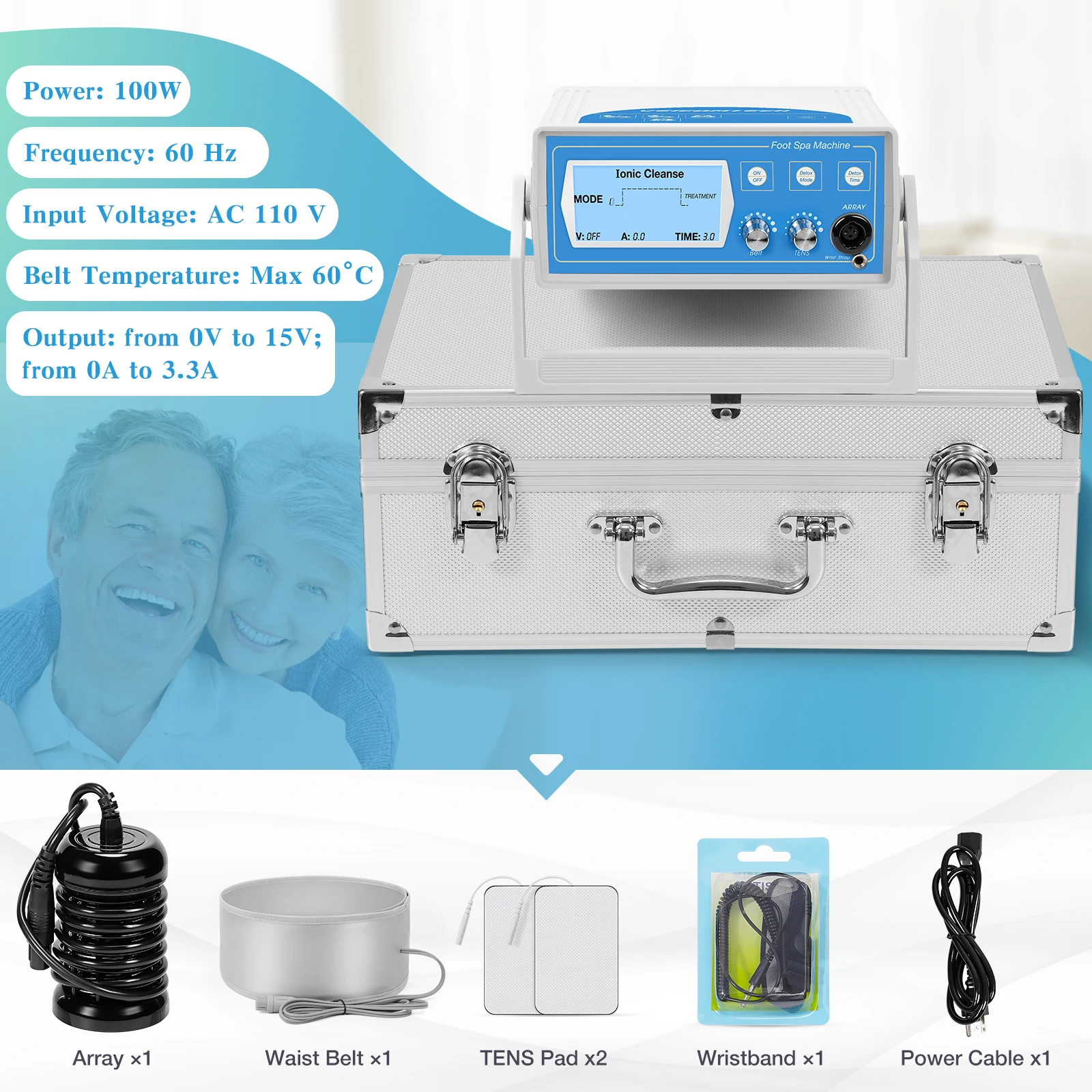 Health Care Deep Clean Ionic Detoxifing Foot Detox Cleanse Machine Ionizer Cleanse Detox Foot Spa Machine for Salon Use or Home Use