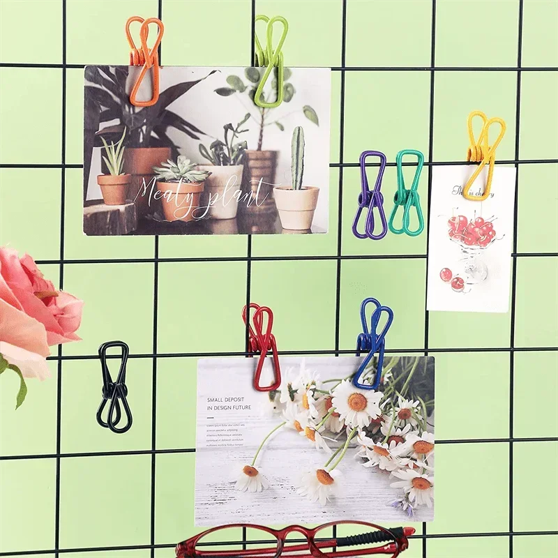 10/20/50Pcs, Colorful Metal Sealing Clips, Multi-Purpose Reusable Storage Clips For Bread, Sealing Bags, Clothes, Documents