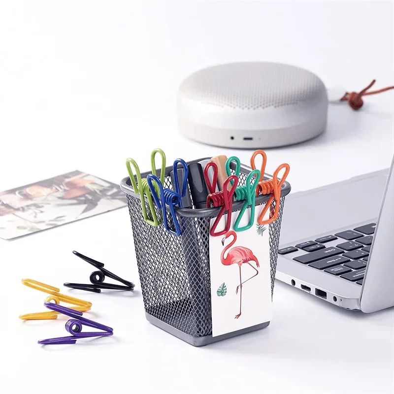 10/20/50Pcs, Colorful Metal Sealing Clips, Multi-Purpose Reusable Storage Clips For Bread, Sealing Bags, Clothes, Documents