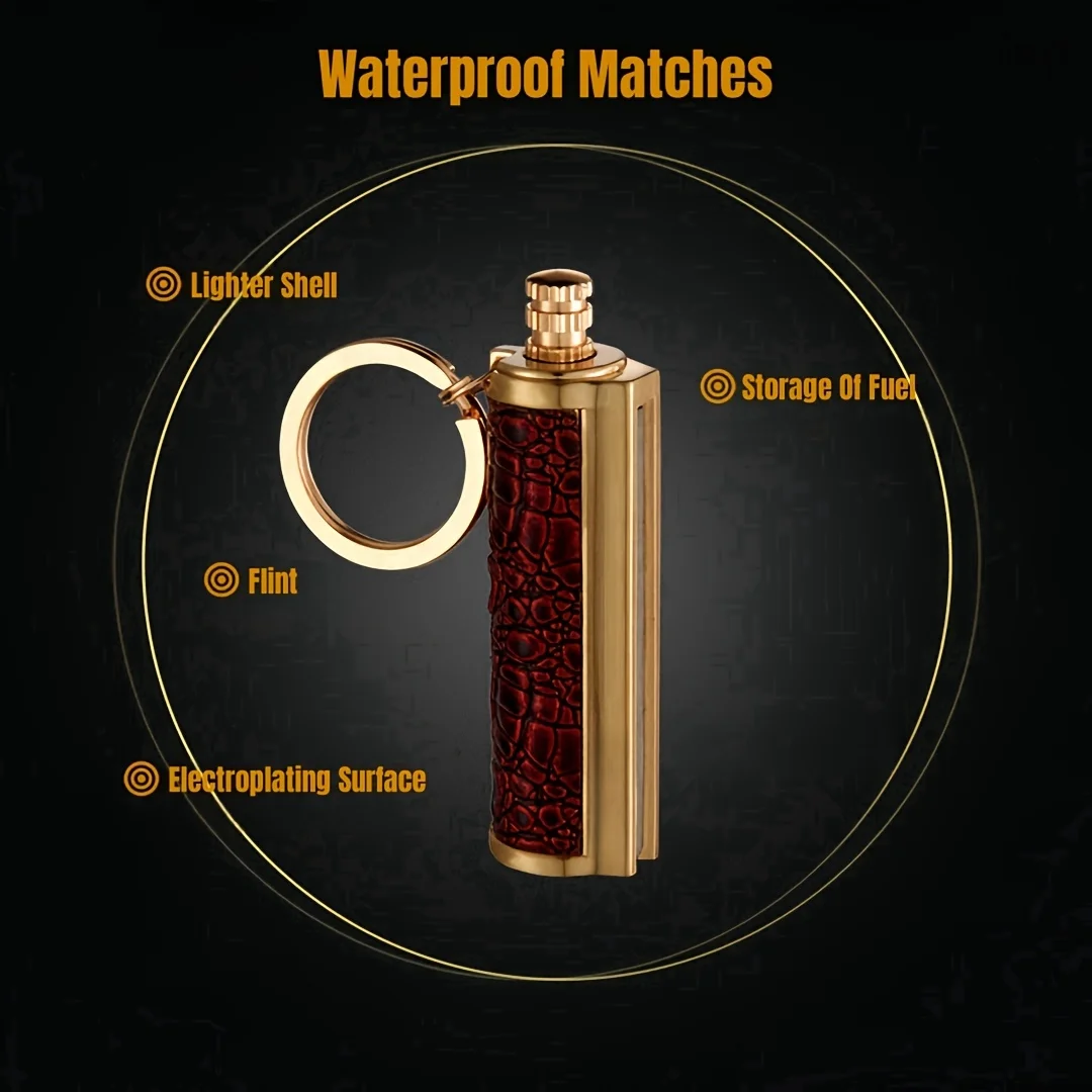 Vintage Permanent Lighter 10000Strikes Flint Metal Match Waterproof Reusable Fire Starter Portable Outdoor Camping Ignition Tool