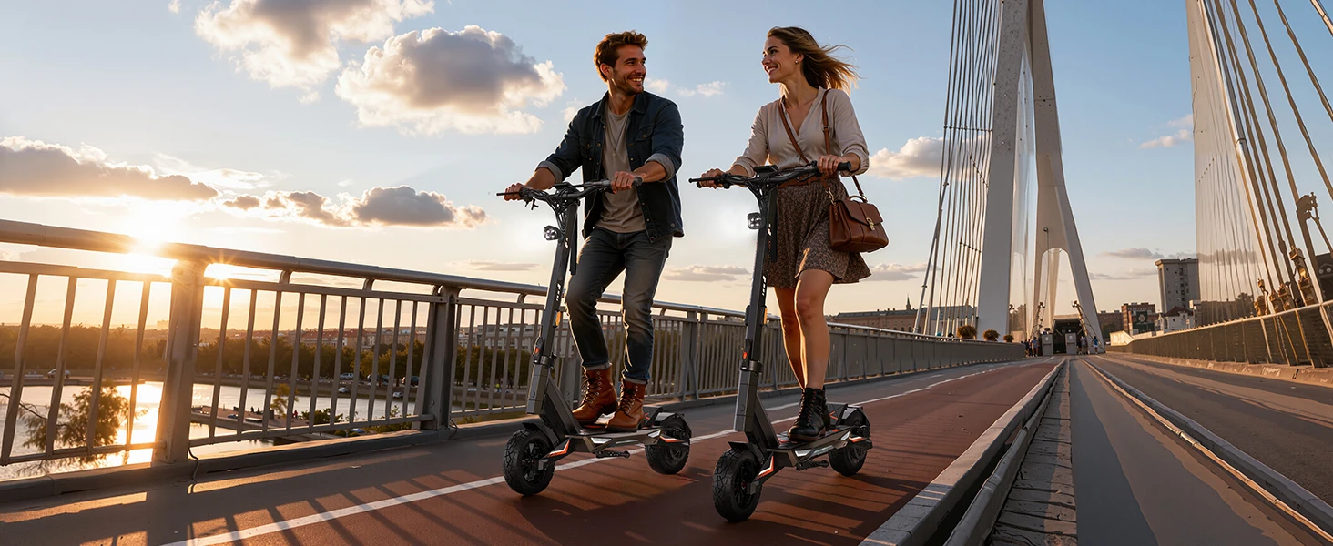 ONECNA T3PRO T3 Electric Scooter 32MPH,1500W 1000W Fast E-Scooter for Adults and Teens,10 Inch Off-Road Tires, Portable and Foldable Long Range Escooter Commuter RGB