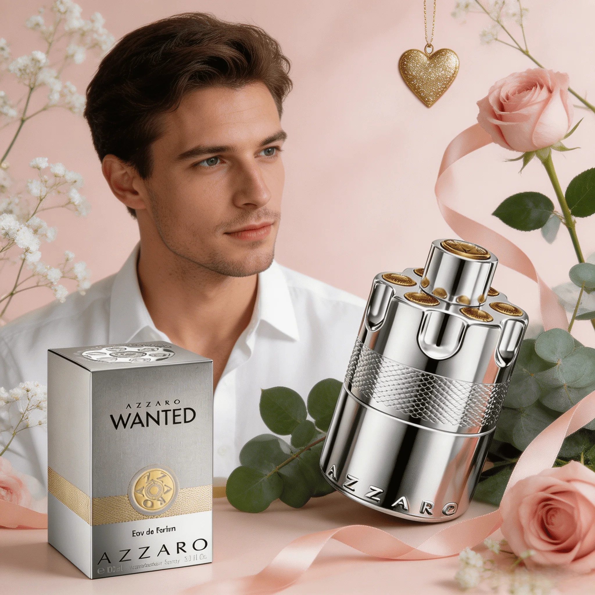 Azzaro Wanted Eau De Parfum, Energizing & Intense Men's Cologne, Woody Aromatic & Spicy Fragrance, Long Lasting Scent with Juniper Berries, Sage and Vetiver