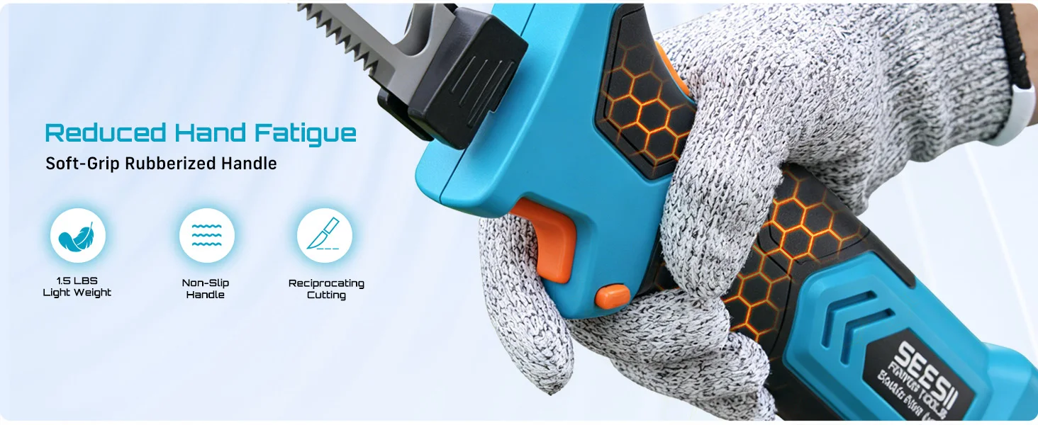 SEESII Cordless Electric Fillet Knife Rechargable Fish Knife Cutter Bread Beef Knives Kitchen Cooking Tools with 2.0Ah Battery for Fishing Filleting