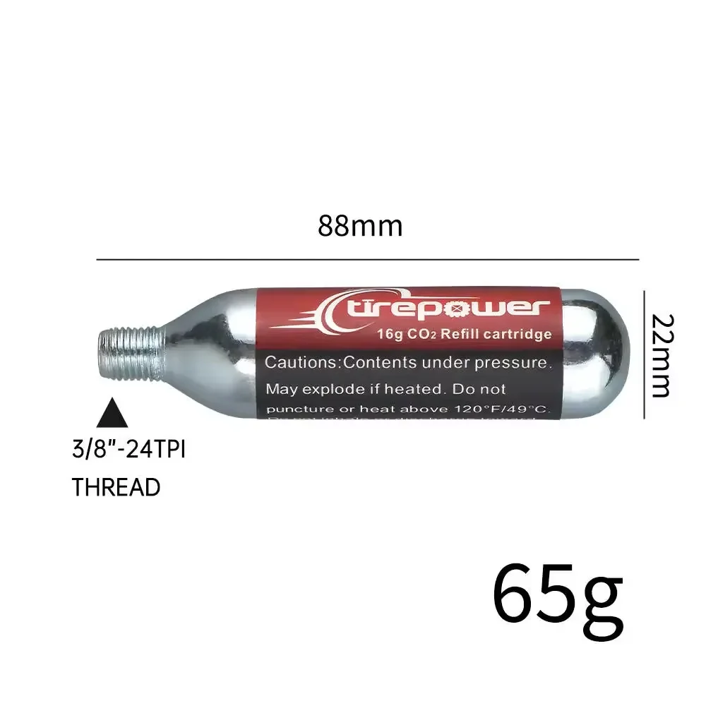 Ctrepower CO2 Bike Tire Inflator – Quick Push-Button Release Fits Presta & Schrader Valves CO2 Bike Pump or 5pcs 16g Threaded CO2 Cartridges Compatible for MTB Road Bikes