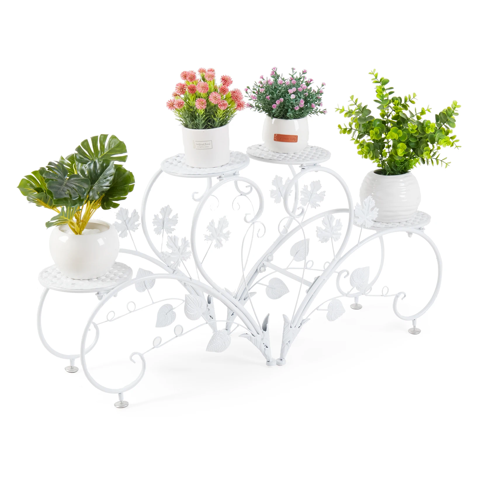 4-Tier Plant Stand Display Shelf Garden Patio Planter Rack Home Decor Flower Stand for Indoor Outdoor